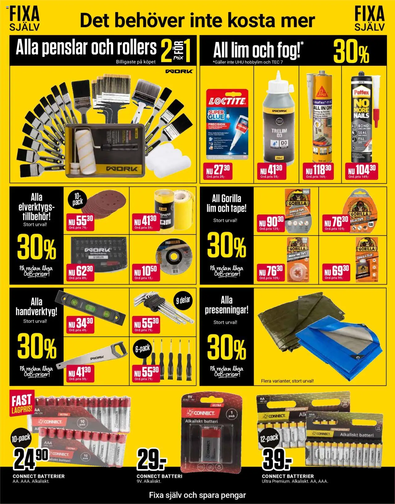 ÖoB reklamblad aktuell från 13.10.2025 | Sida: 8 | Produkter: Batterier, Batteri, Lim