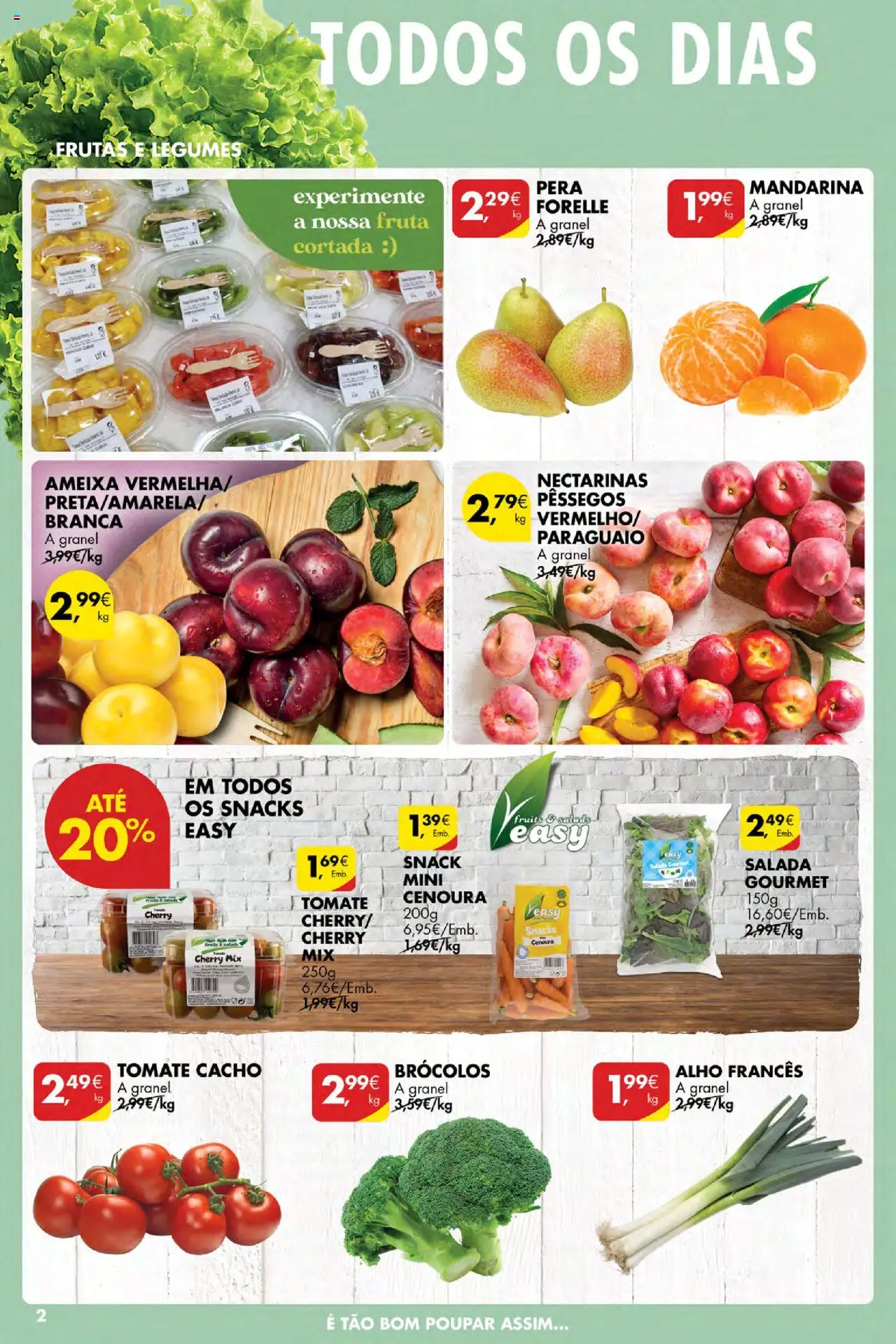 Pingo Doce Poupe Esta Semana Açores │ válido de 07.08.2025 | Página: 2 | Produtos: Brócolos, Pêssegos, Tomate, Cenoura