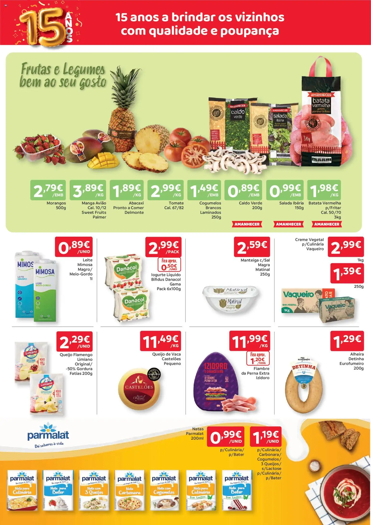 Amanhecer folheto │ válido de 02.04.2026 | Página: 2 | Produtos: Leite, Tomate, Cogumelos, Natas