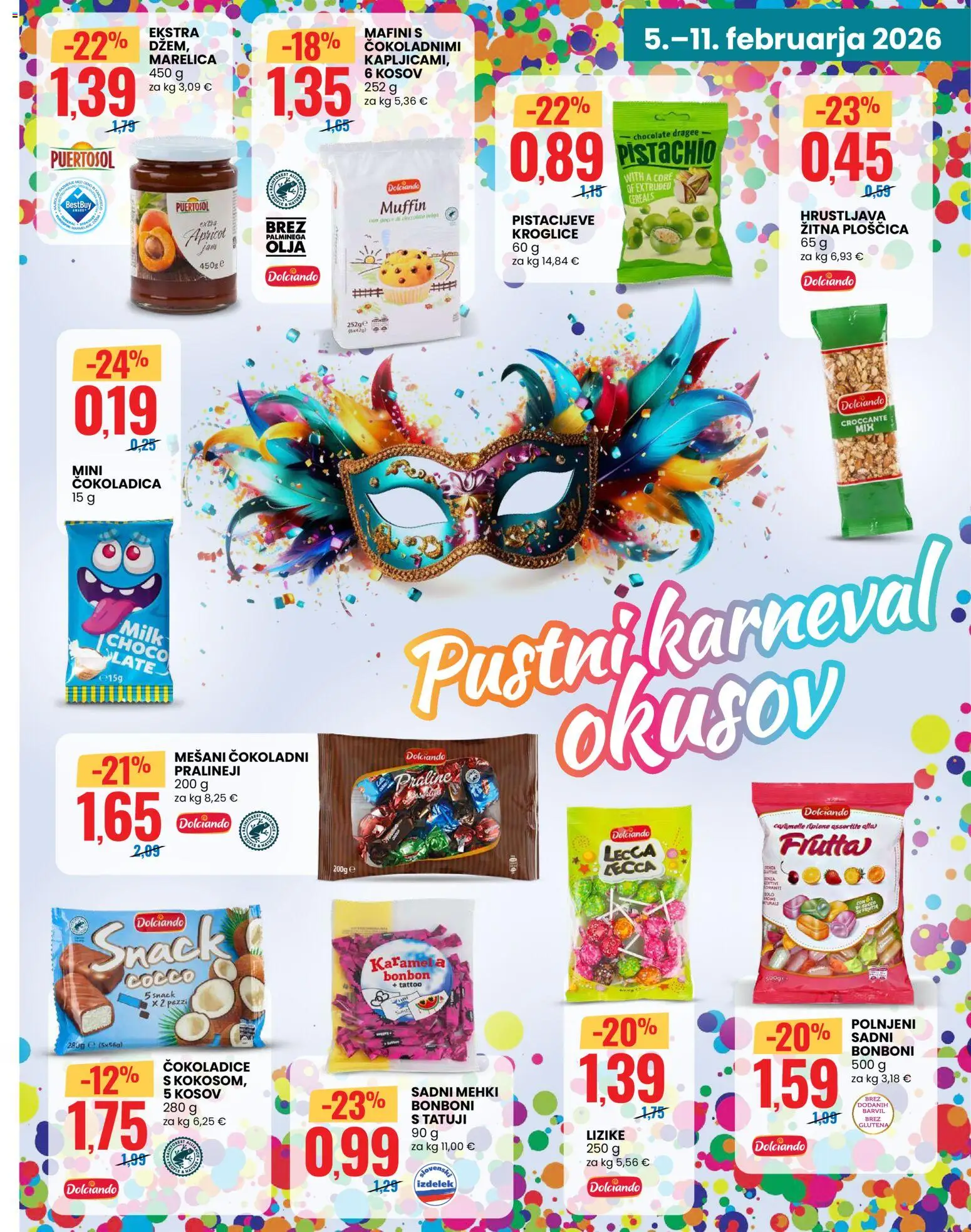 Novi Eurospin katalog ponudbe – veljaven od 05.02.2026 | Stran: 10 | Izdelki: Bonboni