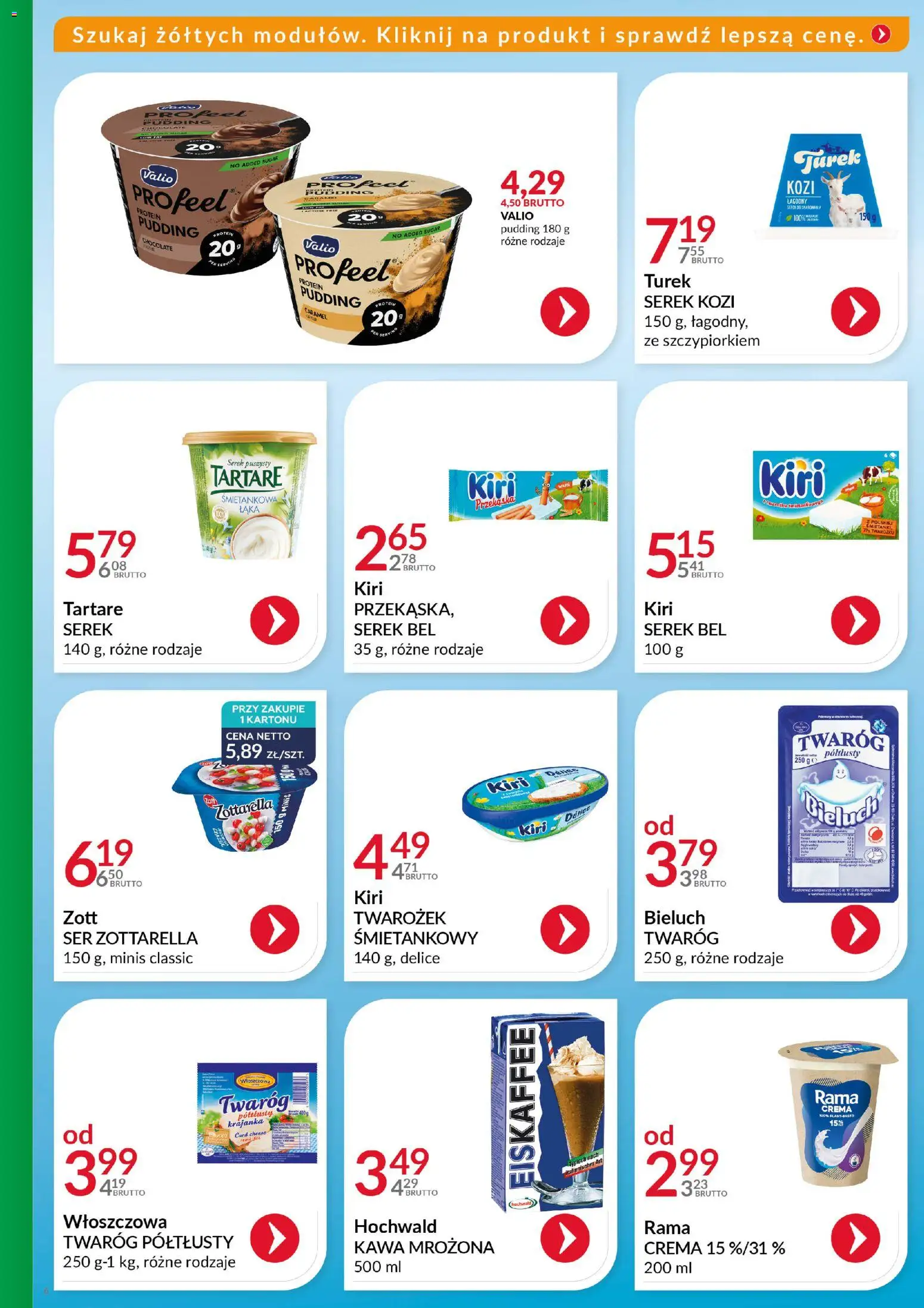 Eurocash Gazetka - Katalog Artykułów Spożywczych od 16.11.2025 | Strona: 5 | Produkty: Twaróg półtłusty, Kawa mrozona, Ser, Twarożek