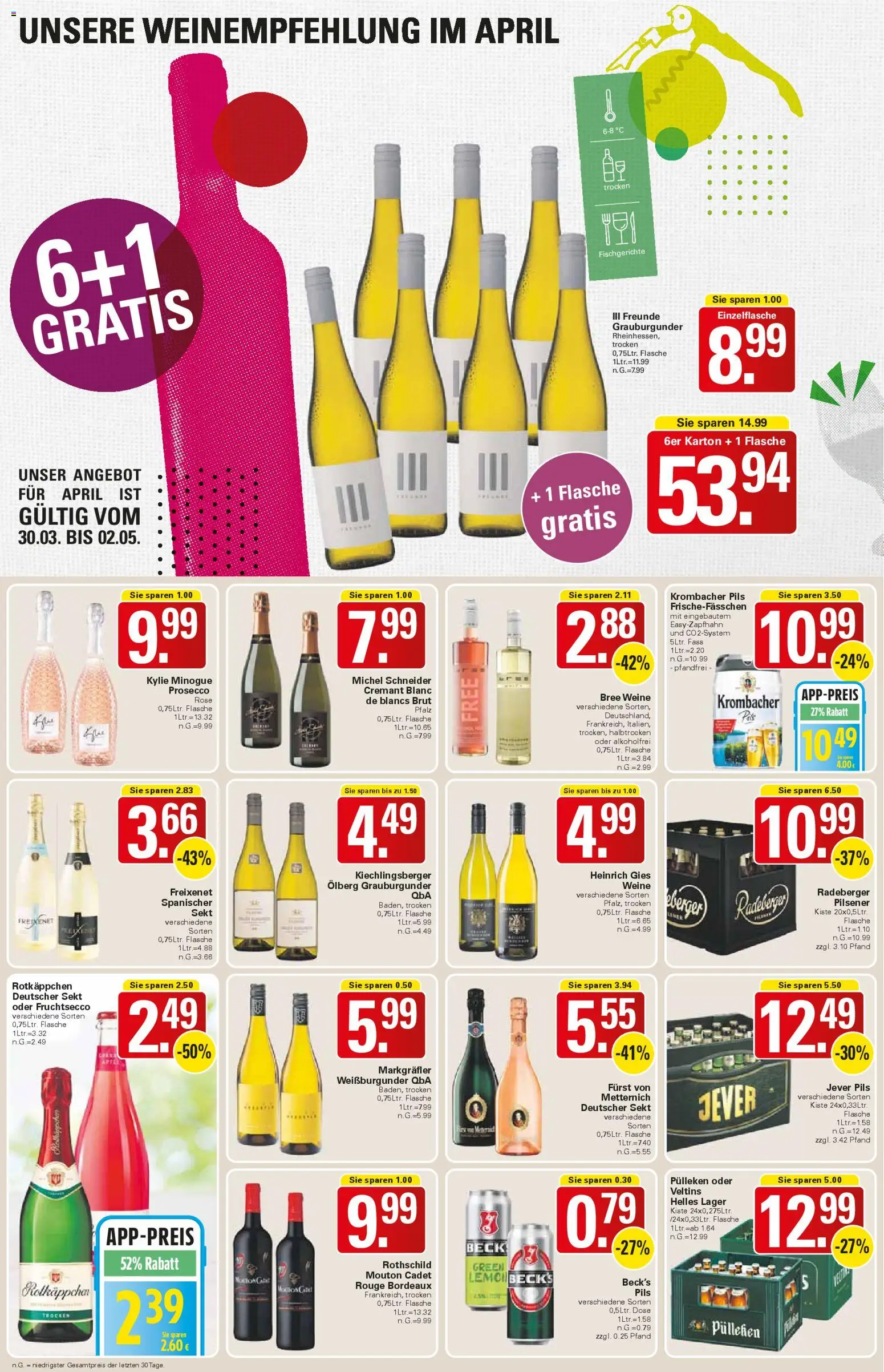 WEZ Prospekt 	 – gültig ab 30.03.2026 | Seite: 14 | Produkte: Freixenet, Sekt, Bree, Rotkäppchen
