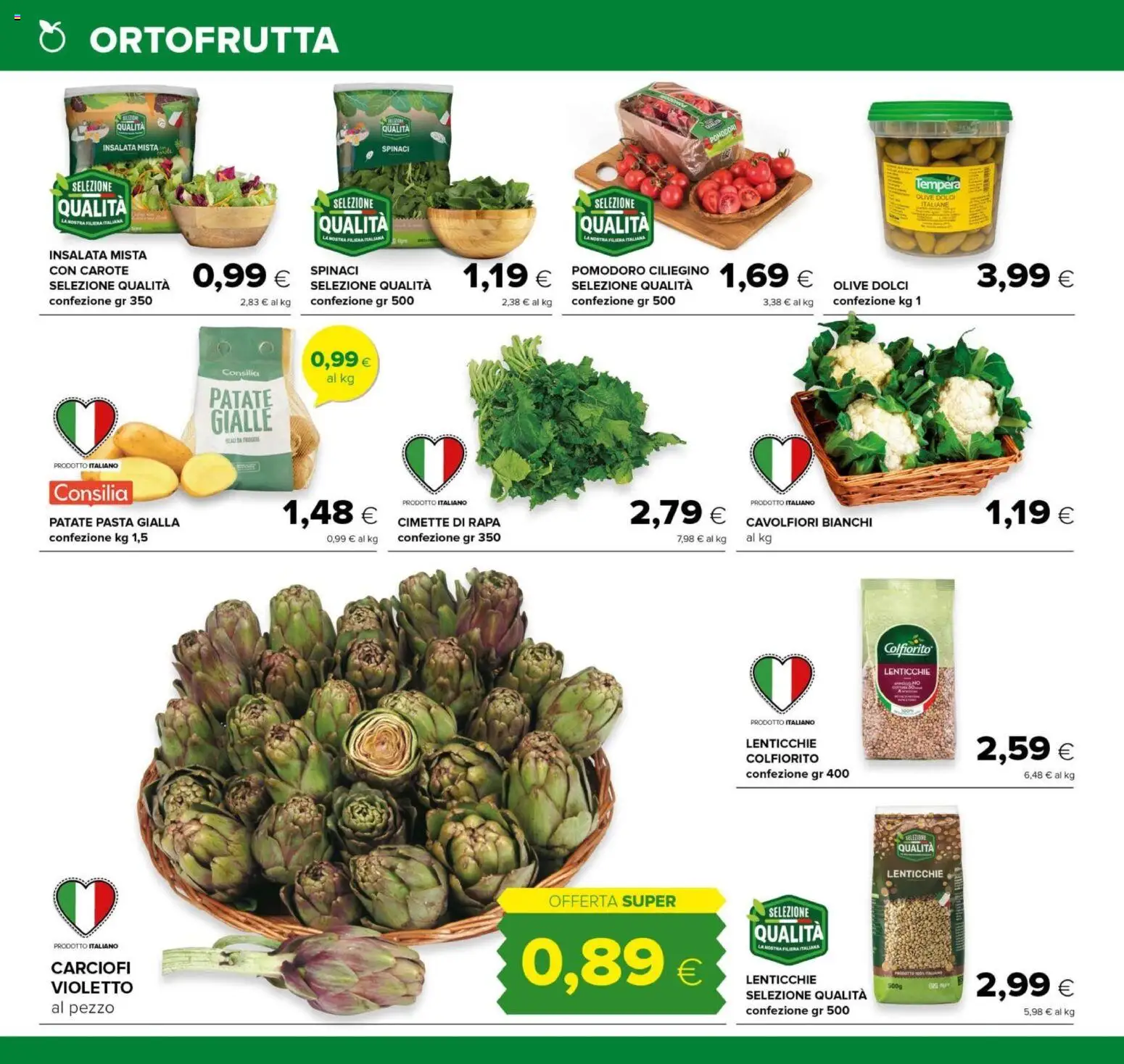 Volantino Oasi del 15.12.2025 | Pagina: 12 | Prodotti: Patate, Lenticchie, Pomodoro, Olive