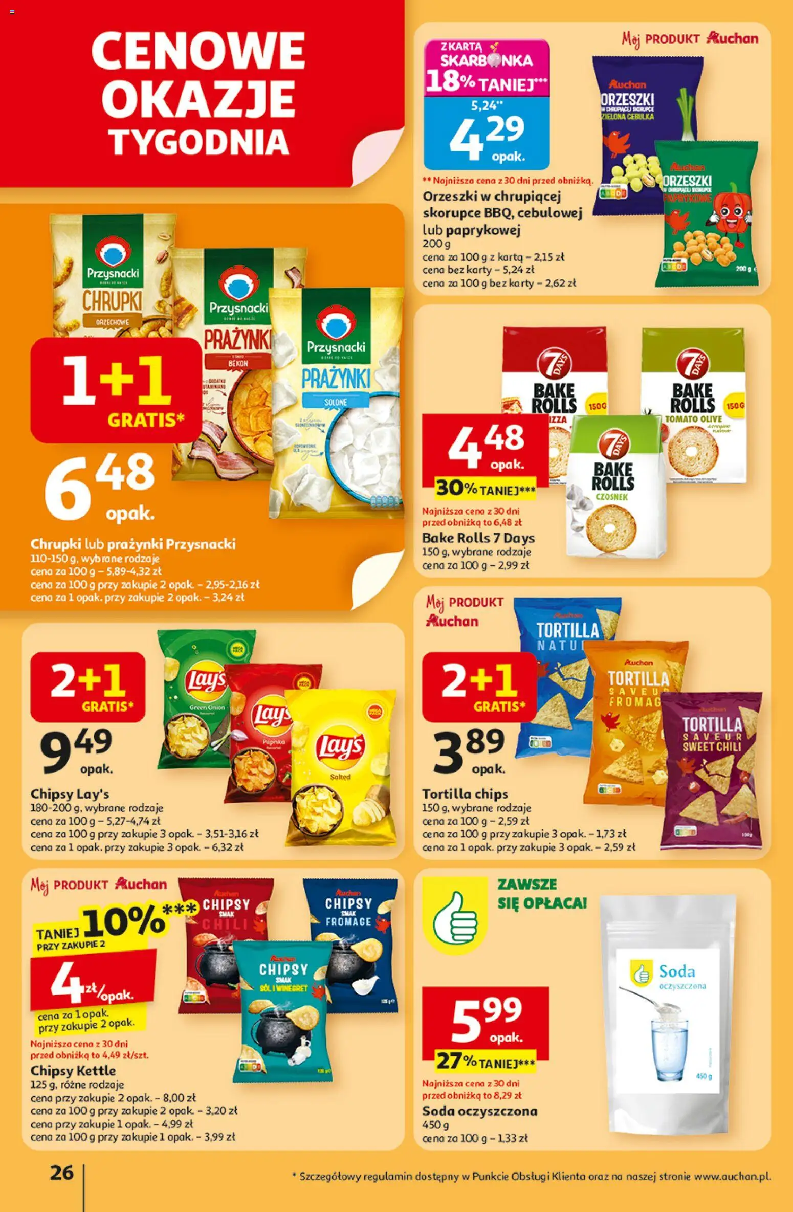 Auchan Gazetka - Pewność niskich cen Hipermarket od 30.10.2025 | Strona: 26 | Produkty: Chili, Karta, Bekon, Sól