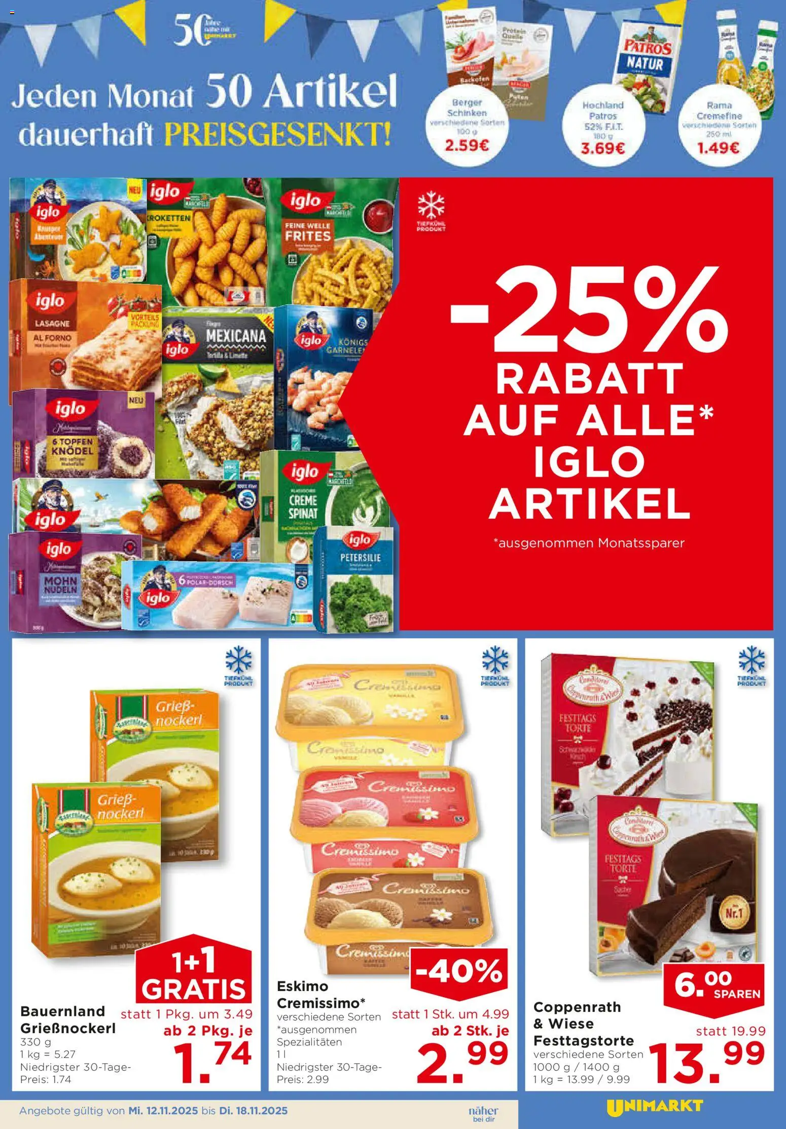 Unimarkt Innviertel gültig ab 12.11.2025 | Seite: 7 | Produkte: Matériel de rangement Fitness, Petersilie, Creme, Nudeln