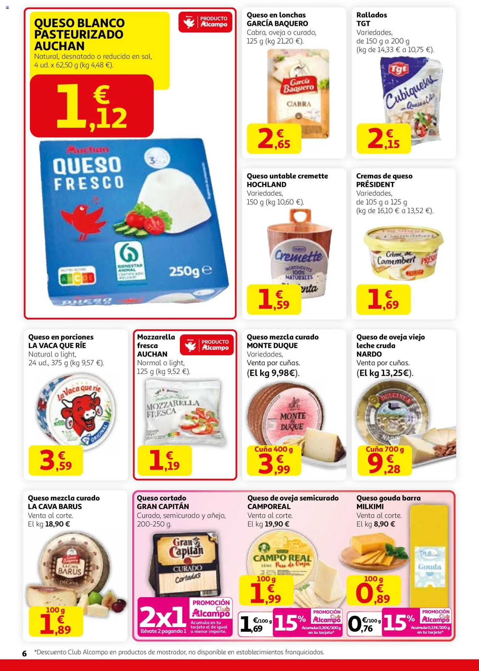 Alcampo - HG Nacional  │ válido desde el 29.01.2026 | Página: 6 | Productos: Queso de oveja, Leche, Queso, Queso fresco