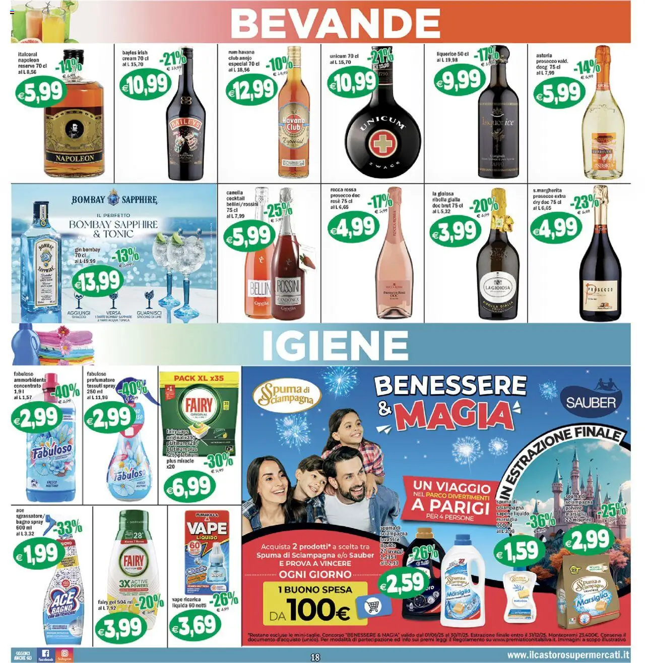 Volantino Il Castoro del 06.08.2025 | Pagina: 18 | Prodotti: Anticalcare, Prosecco, Rum, Bagno