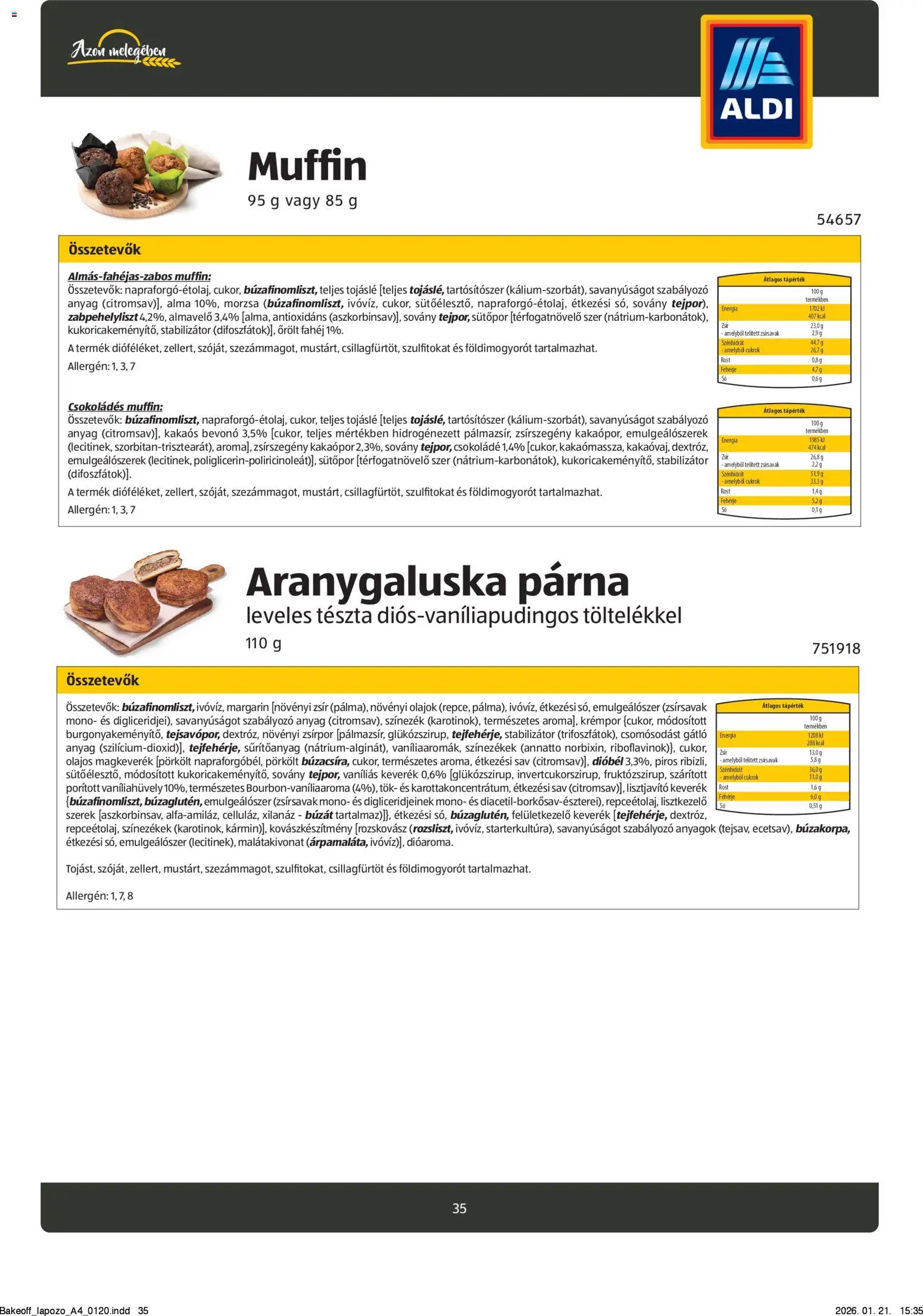 Aldi akciós ujság - amely érvényes a következő dátumtól: 26.08.2024 | Oldal: 35 | Termékek: Burgonyapehely, Margarin, Reszelt sajt, Sajt