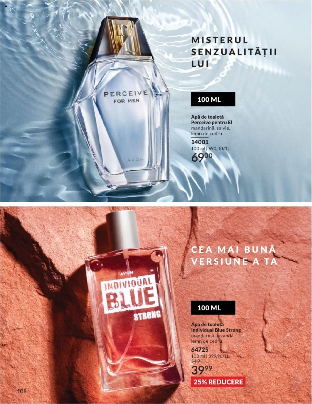 Catalog Avon - 08 2025 – valabil de la 01.08.2025 | Pagină: 108 | Produse: Toaletă, Apă de toaletă, Apă