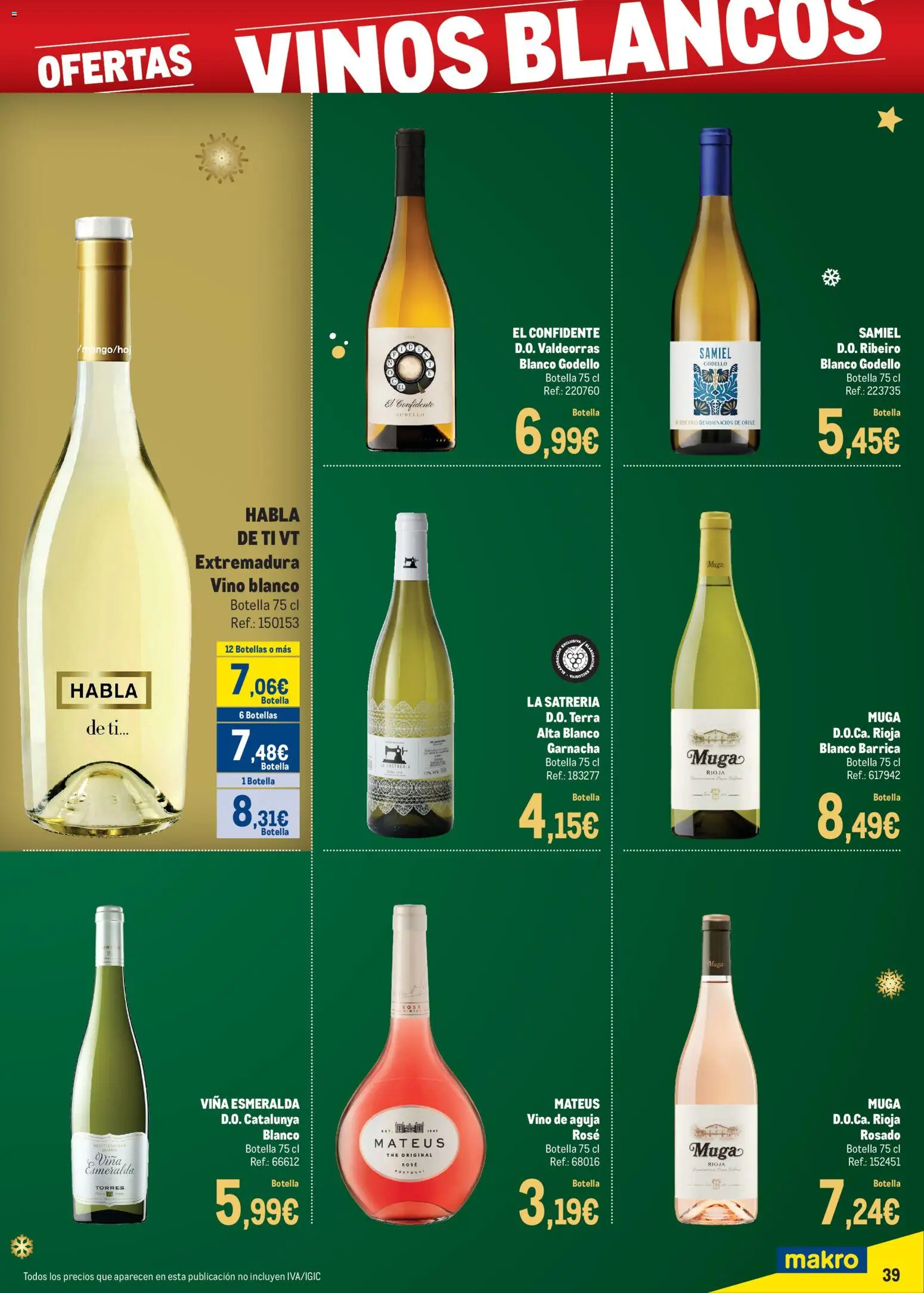Makro - Precios Navidad Cataluña │ válido desde el 24.11.2025 | Página: 39 | Productos: Vino