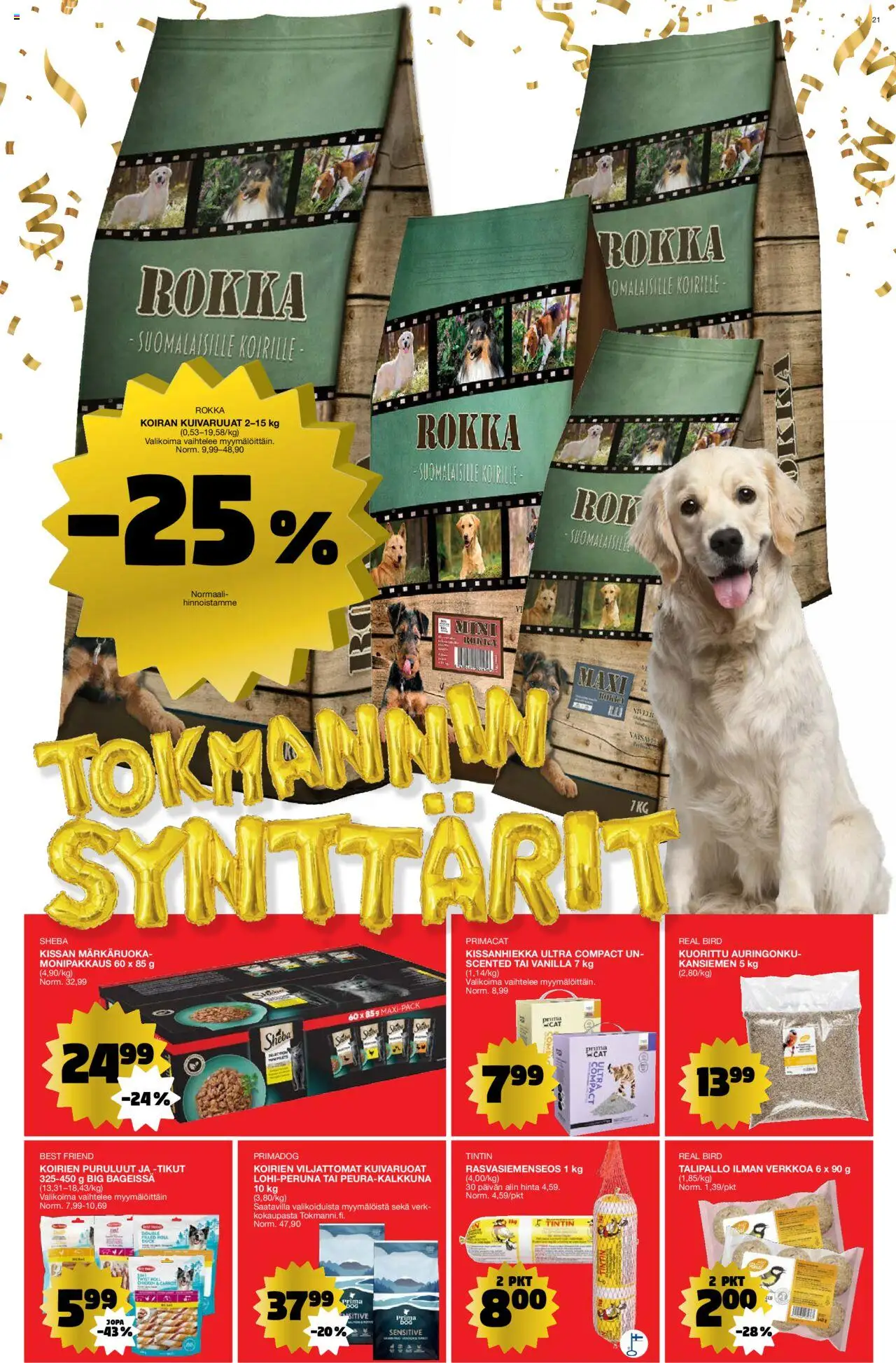 Tokmanni tarjoukset – voimassa 20.10.2025 alkaen | Sivu: 21 | Tuotteet: Kissanhiekka