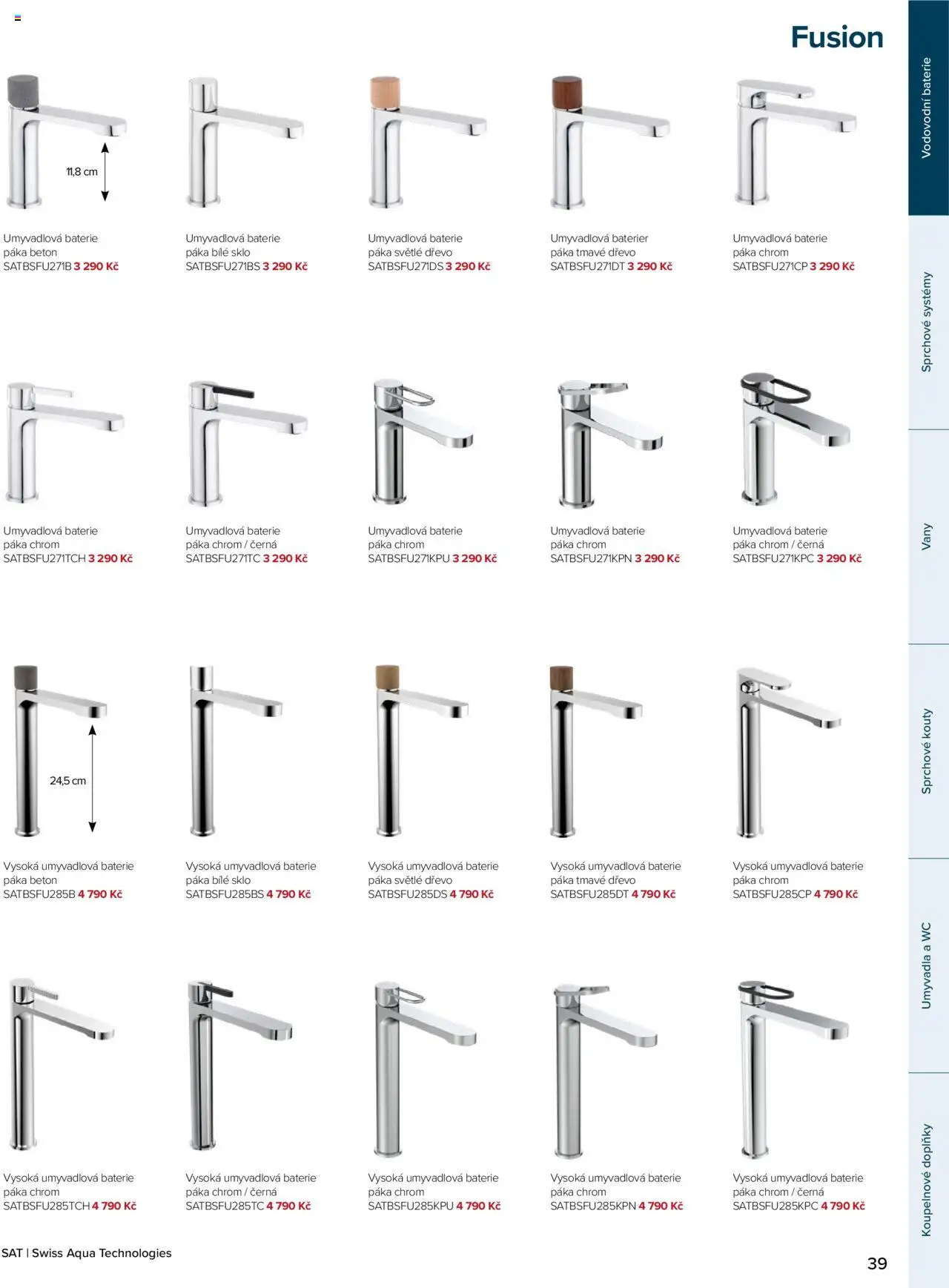 Siko koupelny katalog SAT od 26.05.2025 | Strana: 39 | Produkty: Wc, Baterie
