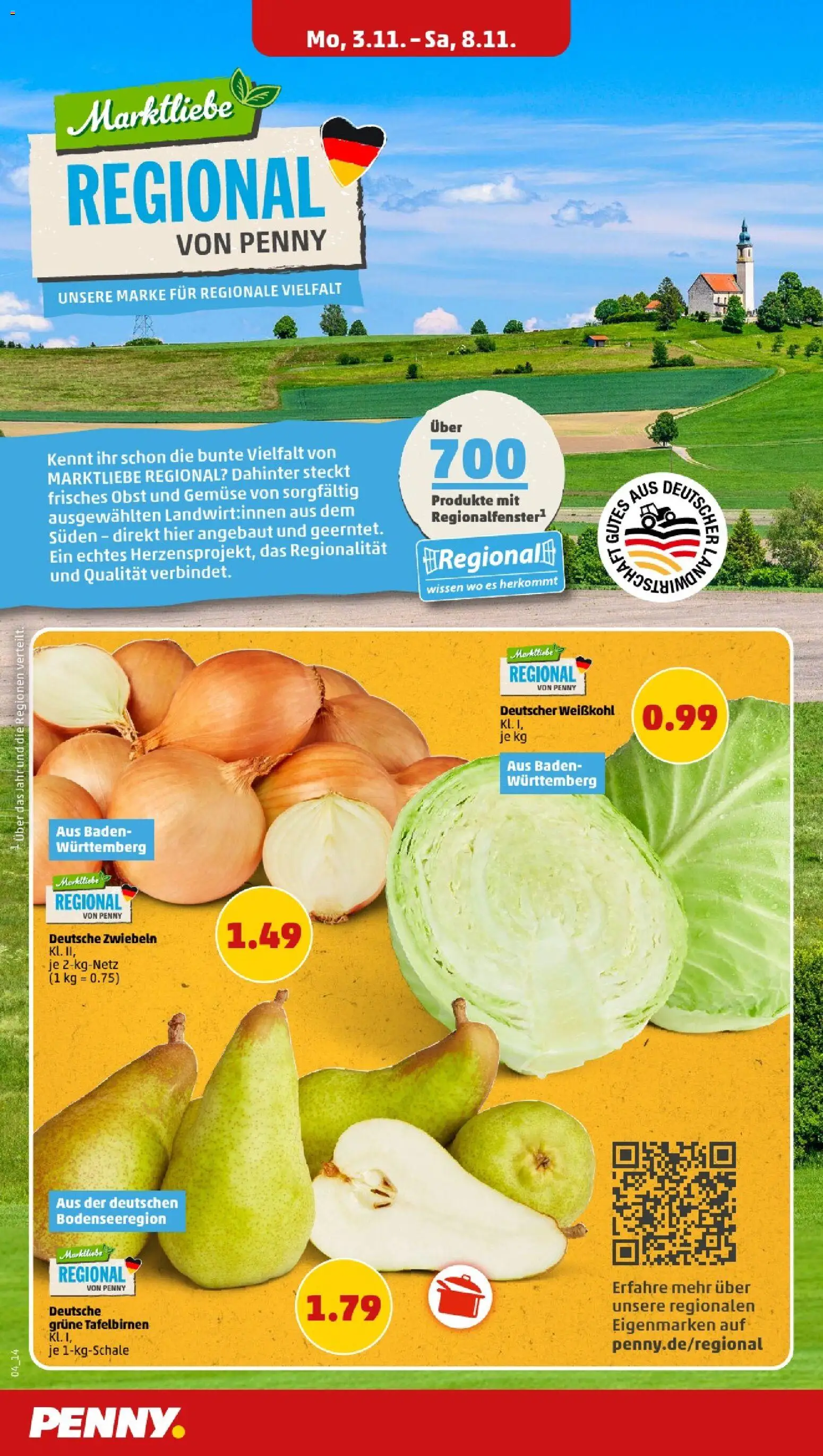 Penny - Baden-Württemberg – gültig ab 03.11.2025 | Seite: 6 | Produkte: Zwiebeln, Gemüse, Obst