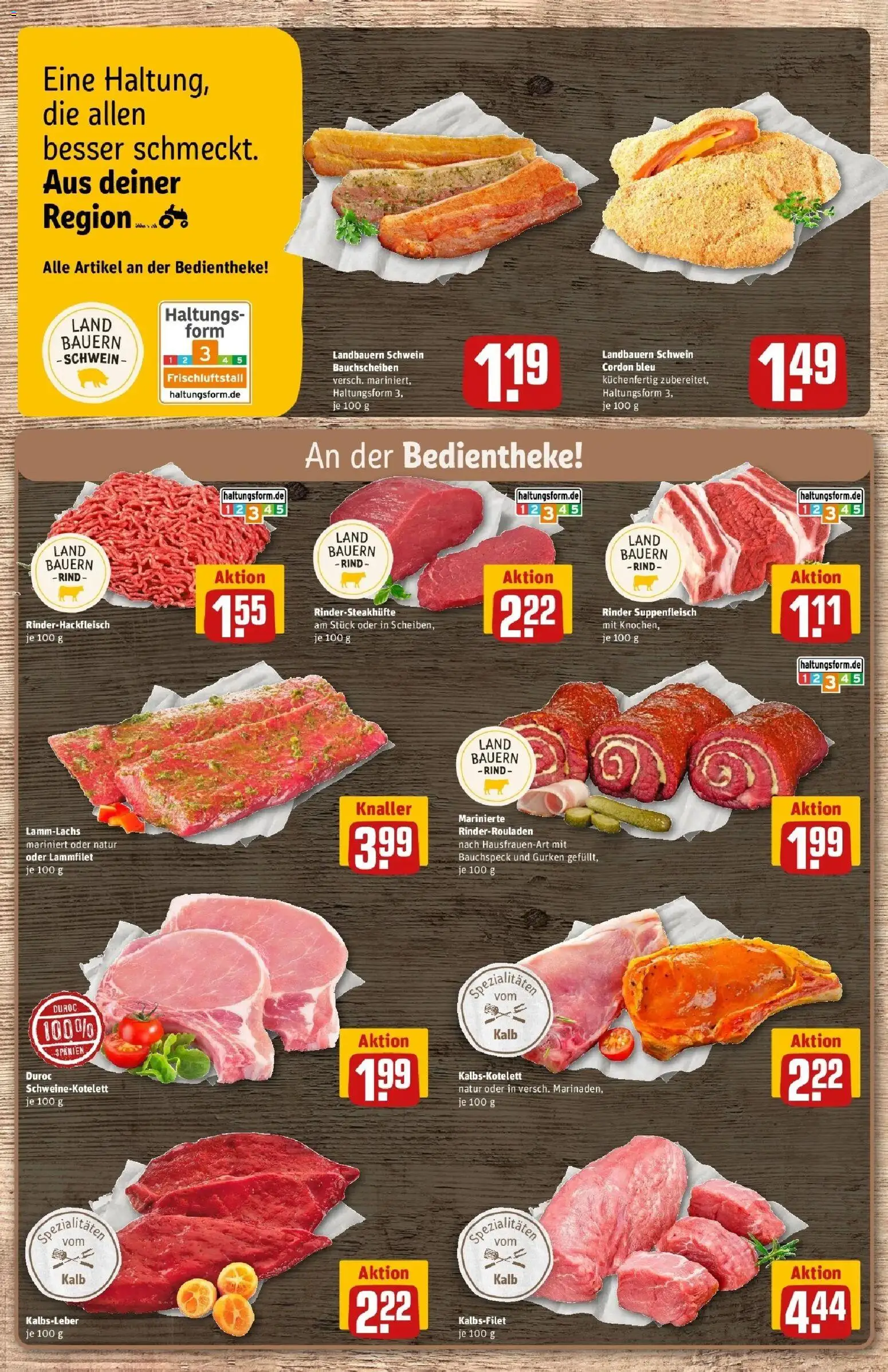 Rewe Prospekt Heidelberg/Handschuhsheim	 – gültig ab 30.03.2026 | Seite: 13 | Produkte: Rinderrouladen, Kalbsleber, Suppenfleisch, Gurken