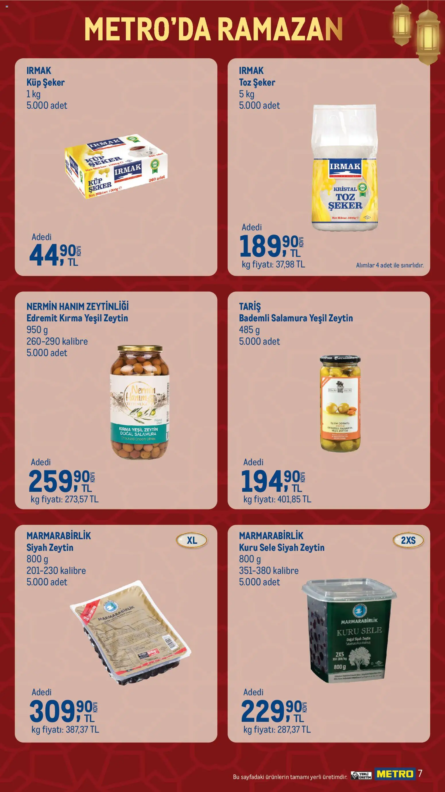 Metro - Ramazan'a Özel Fırsatlar - 11.02.2026 tarihinden itibaren geçerlidir | Sayfa: 7 | Ürünler: Şeker, Badem, Toz şeker, Küp şeker