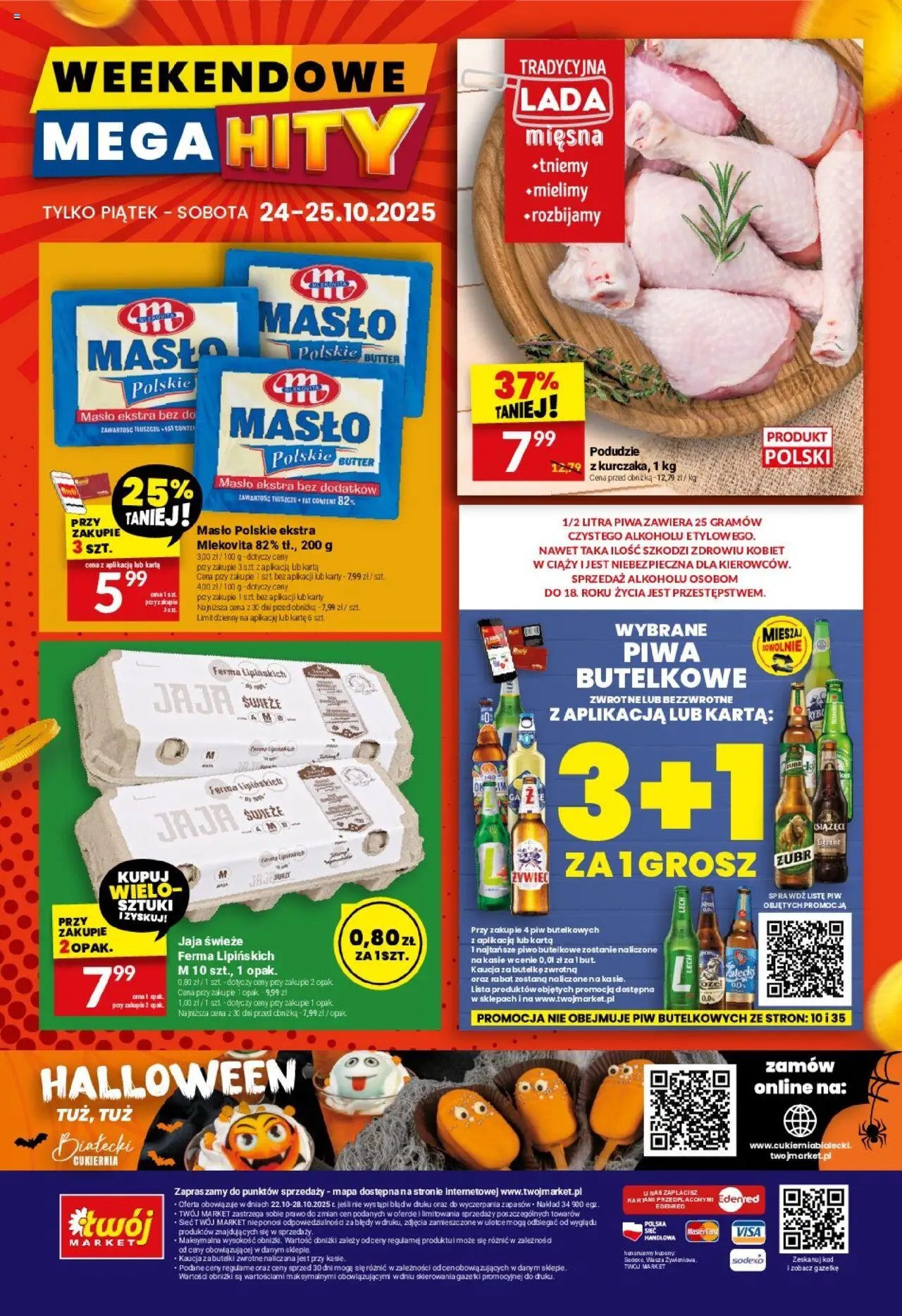 Twój Market Gazetka od 22.10.2025 | Strona: 40 | Produkty: Karta, Masło Polskie, Masło, Piwo