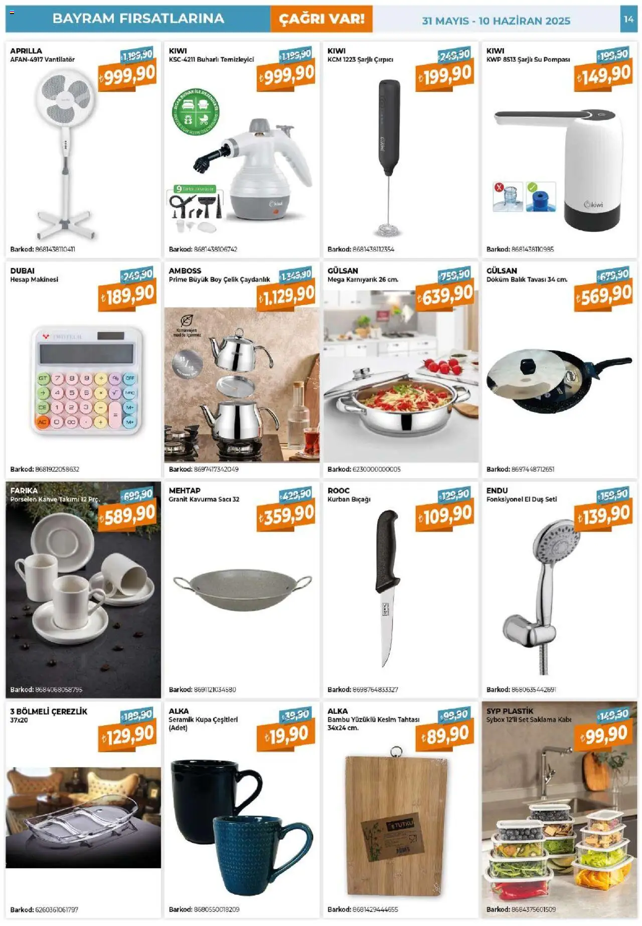 Çağrı Market Katalog - 31.05.2025 tarihinden itibaren geçerlidir | Sayfa: 14 | Ürünler: Çırpıcı, Kahve, Su, Hesap makinesi