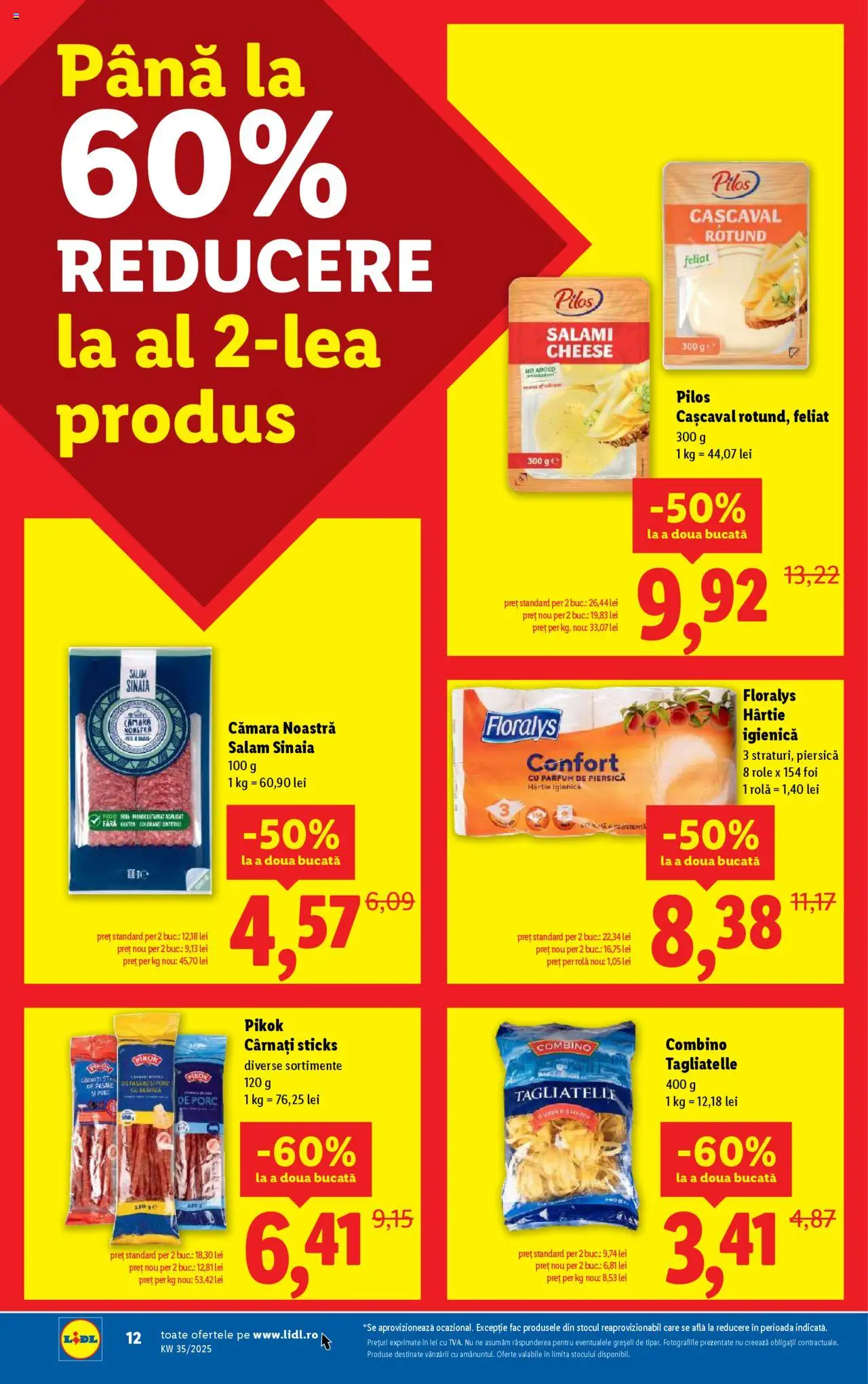 Catalog Lidl – valabil de la 25.08.2025 | Pagină: 12 | Produse: Cașcaval, Parfum, Salam, Cârnați