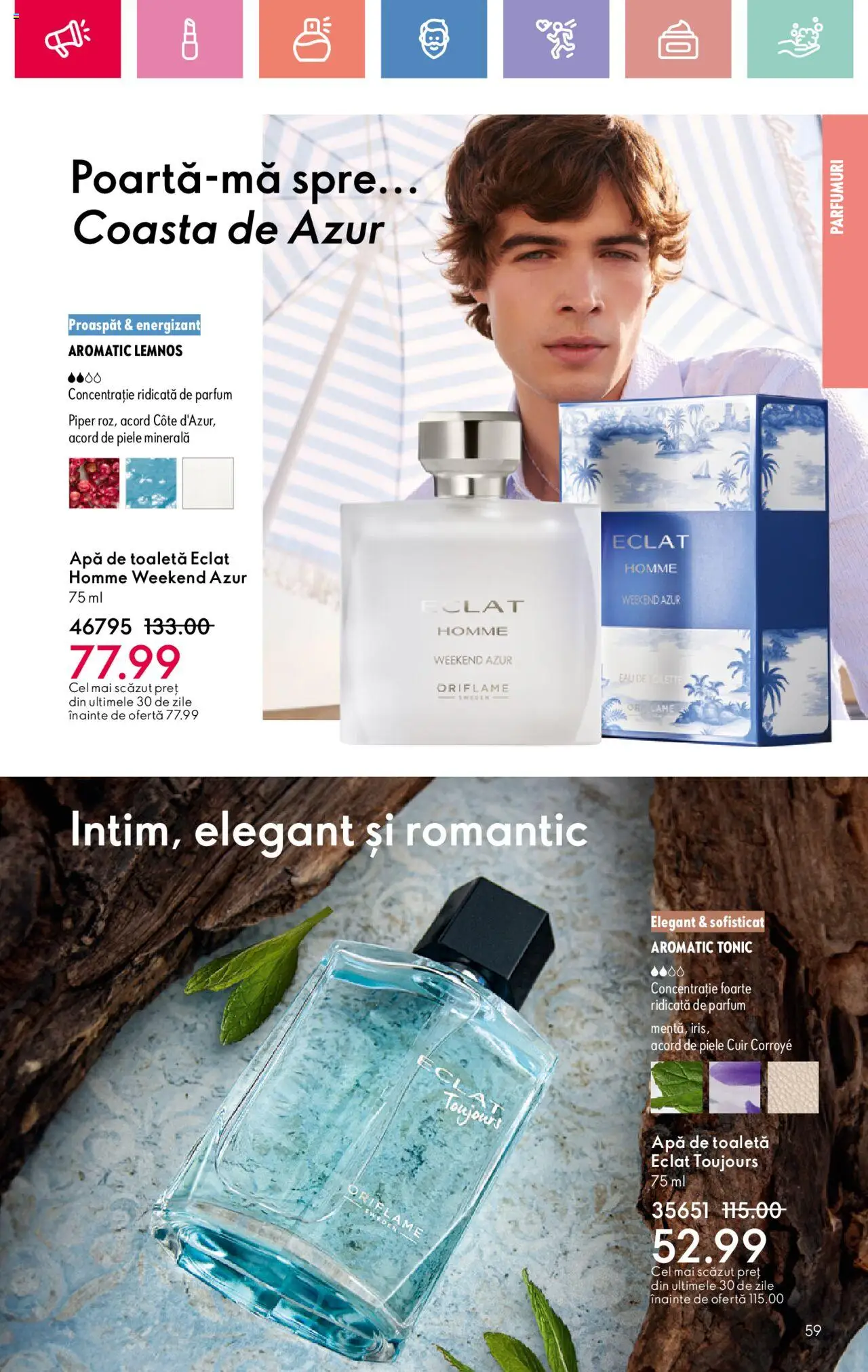 Oriflame catalog 11 2025 – valabil de la 27.07.2025 | Pagină: 59 | Produse: Parfum, Apă de toaletă, Apă, Piper