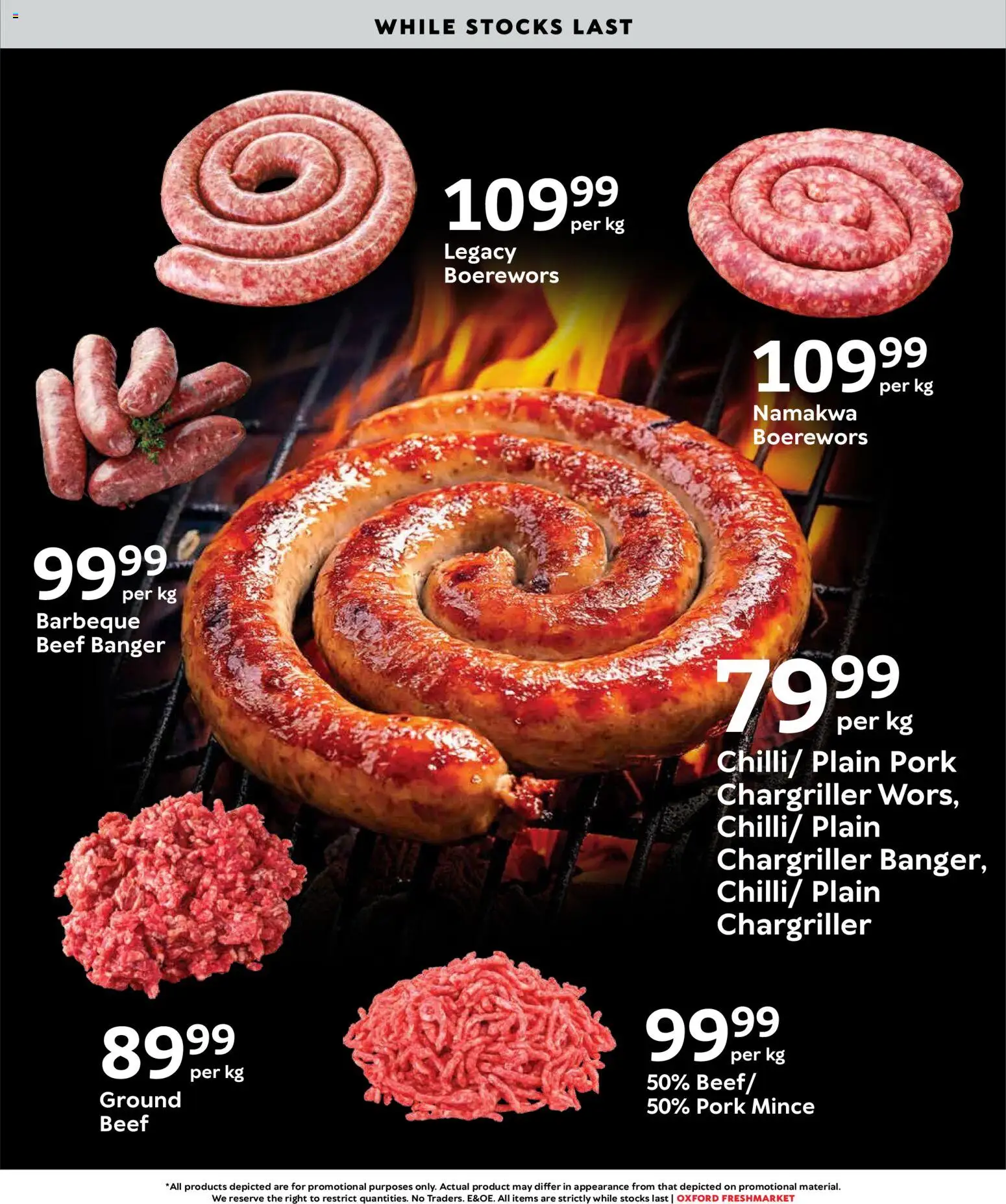 New Oxford Freshmarket catalogue – valid from 14.01.2026 | Page: 5 | Products: Boerewors, Pork, Beef