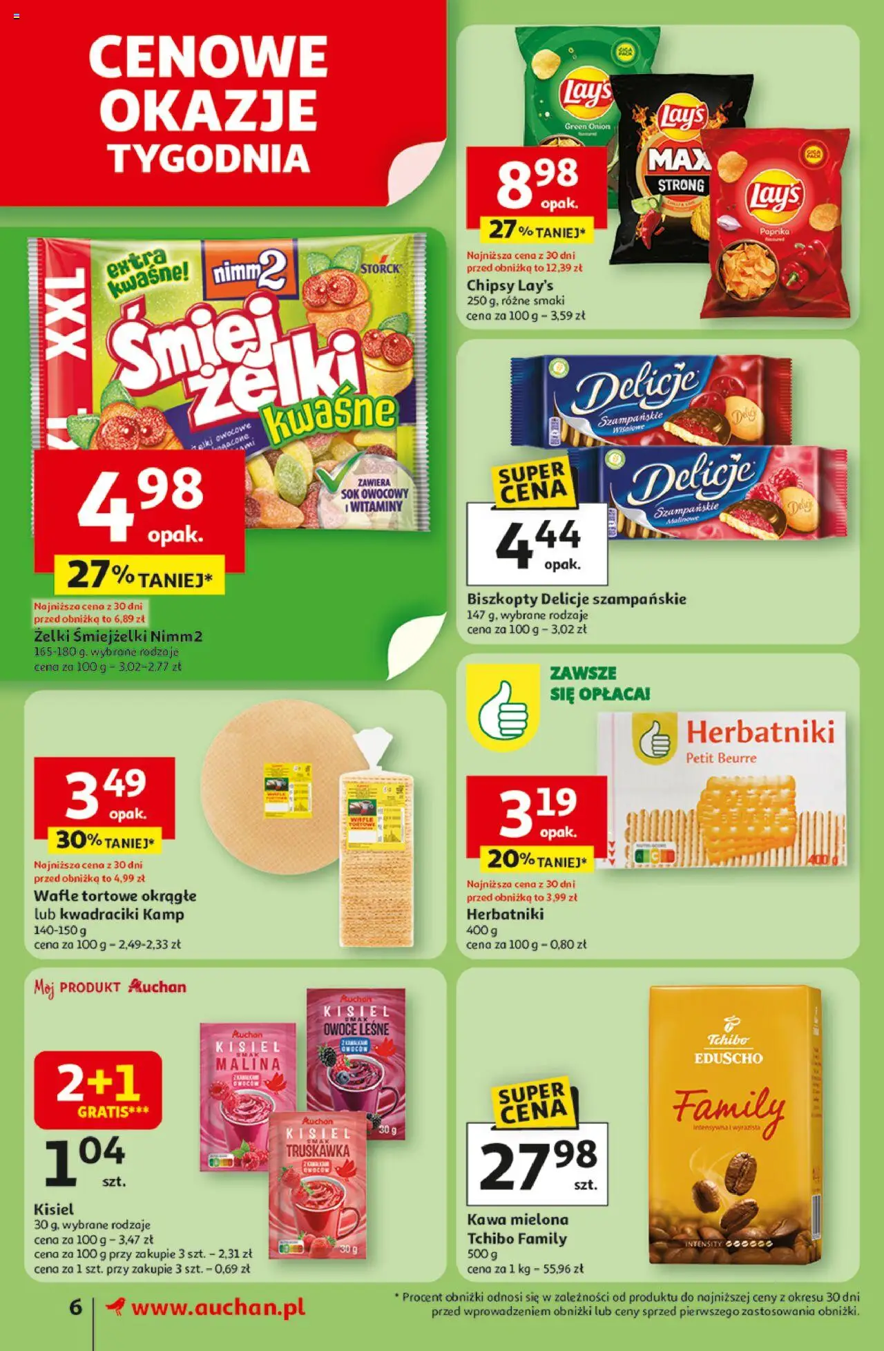 Auchan Gazetka od 07.08.2025 | Strona: 6 | Produkty: Malina, Wafle, Tchibo, Kawa