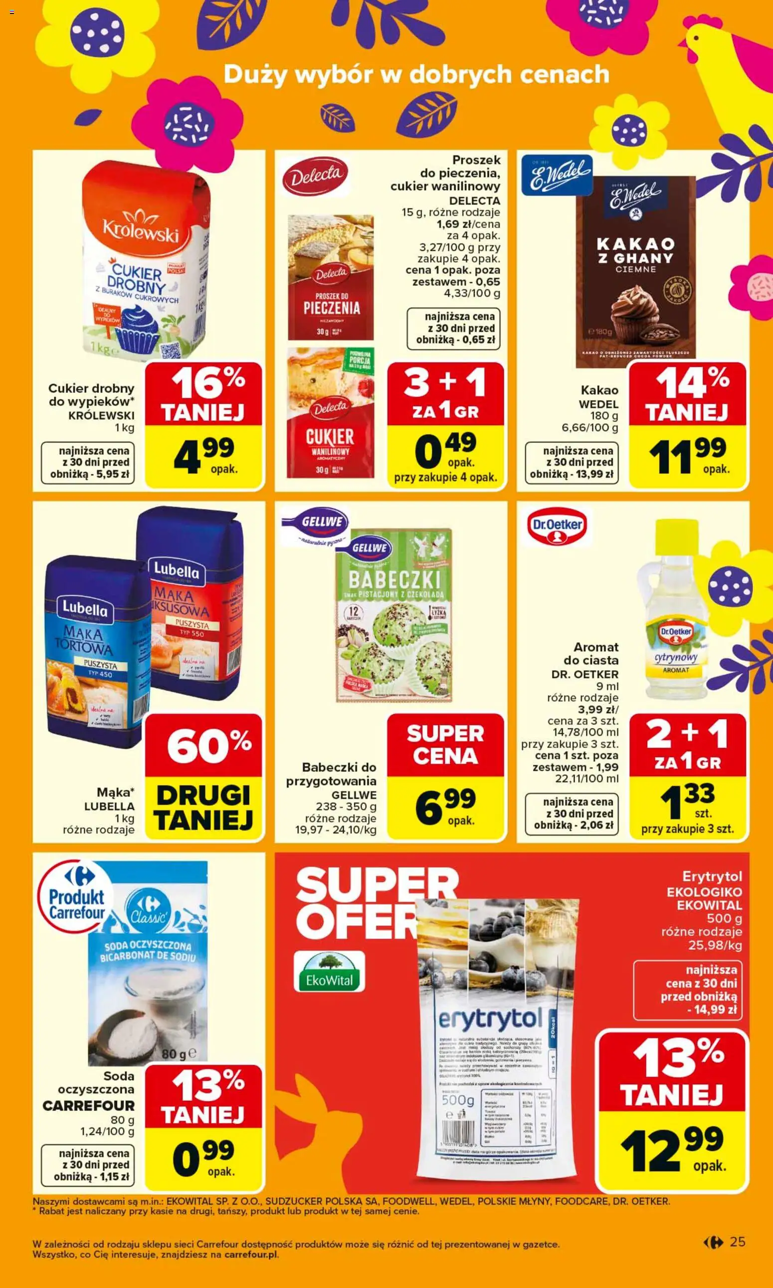 Carrefour gazetka od 23.03.2026 | Strona: 31 | Produkty: Erytrytol, Soda oczyszczona, Cukier wanilinowy, Cukier