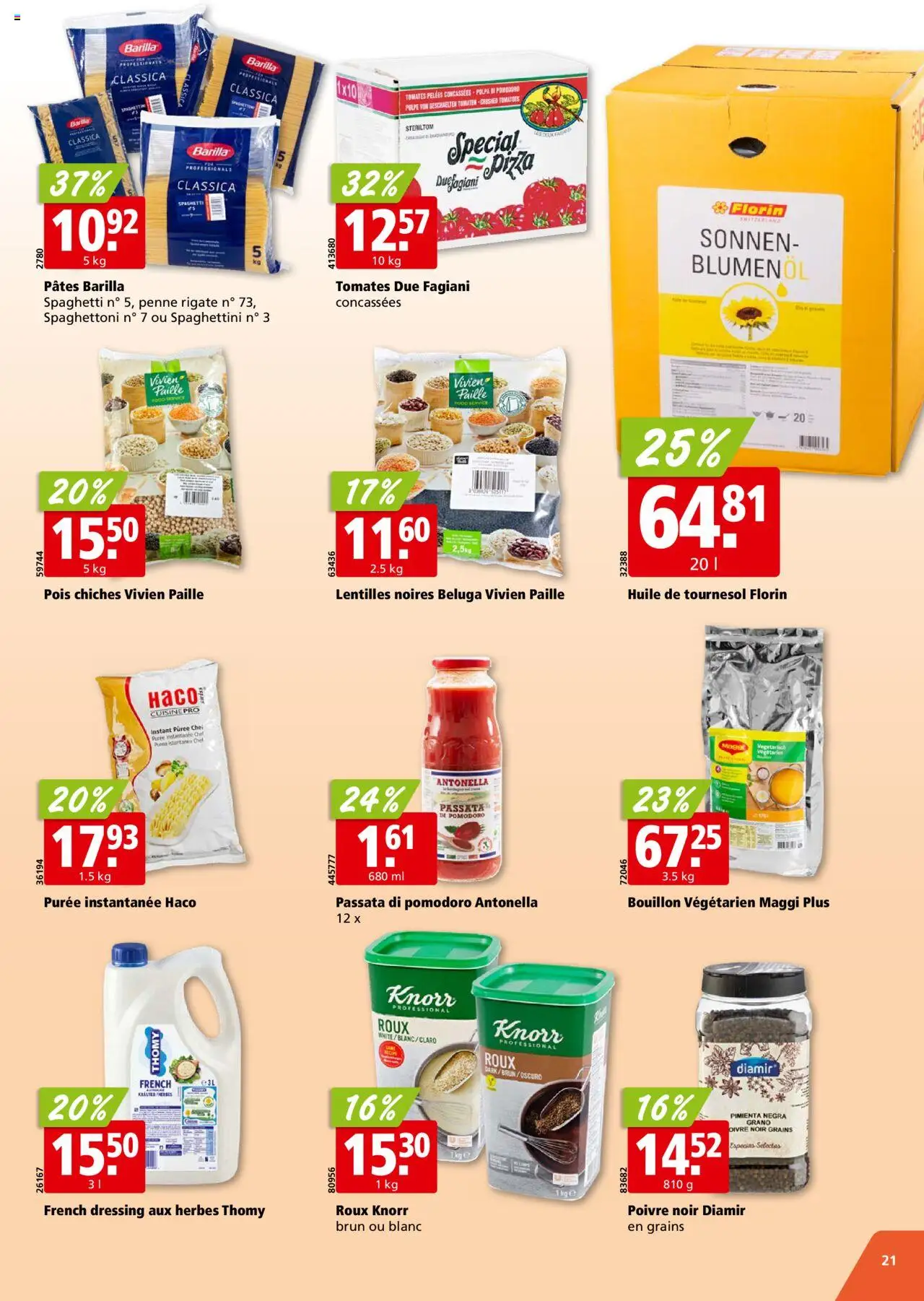 Aligro Aktionen Chavannes, Matran, Genève, Sion ab 11.08.2025 | Seite: 21 | Produkte: Barilla, Dressing
