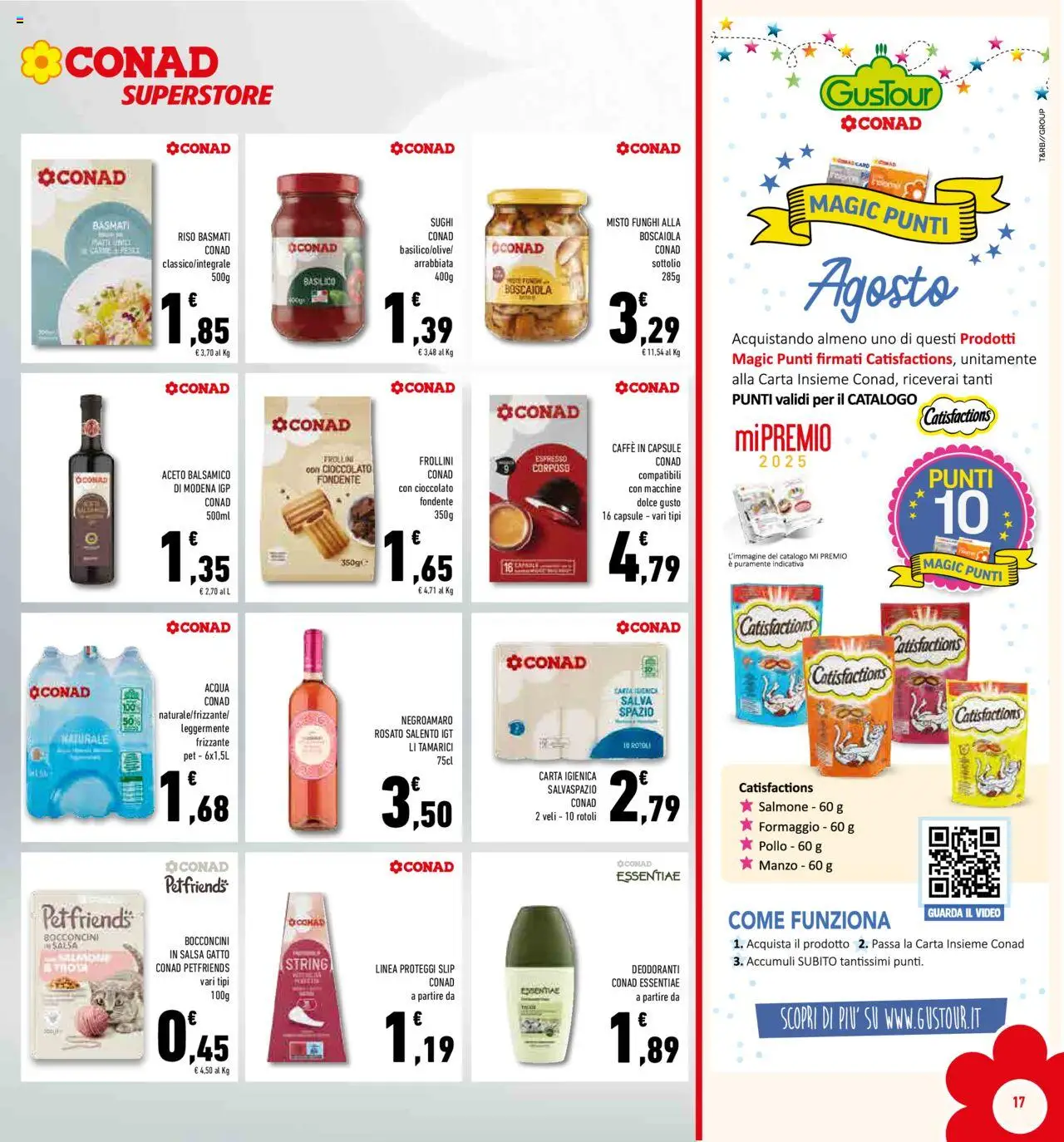Volantino Conad del 13.08.2025 | Pagina: 17 | Prodotti: Proteggi slip, Salmone, Funghi, Aceto