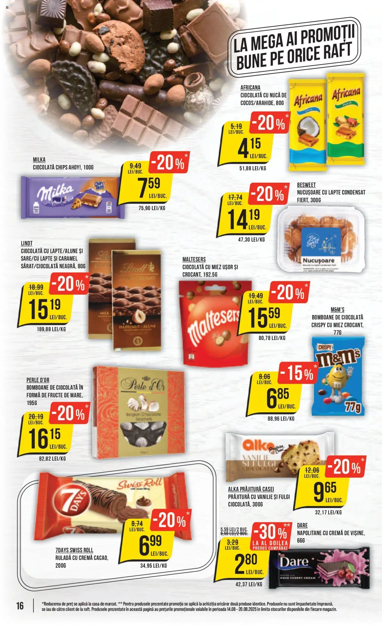 Catalog Mega Image – valabil de la 14.08.2025 | Pagină: 16 | Produse: Akrilik boya, Raft, Napolitane, Cremă