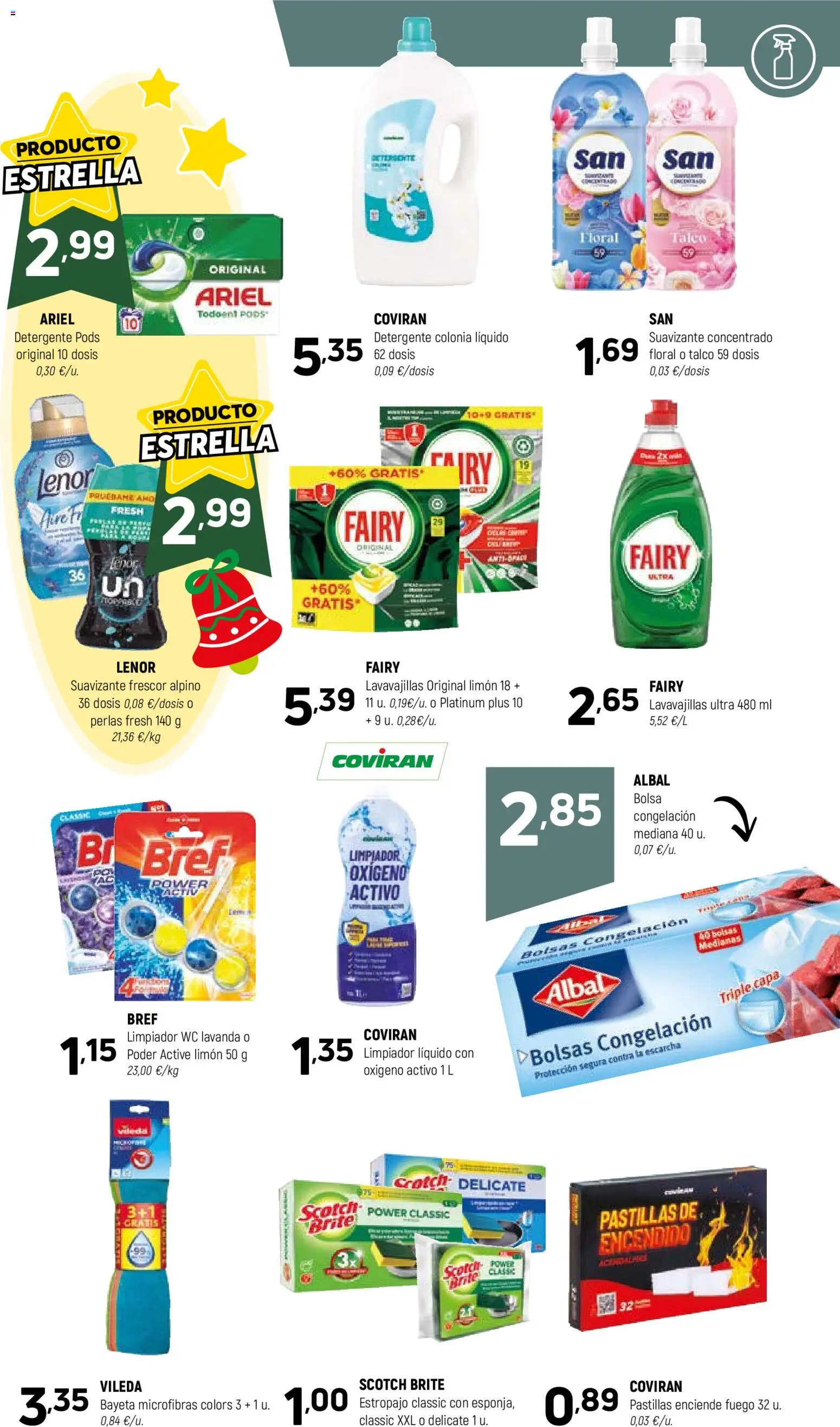 Coviran - Badajoz │ válido desde el 02.12.2025 | Página: 23 | Productos: Colonia, Detergente, Suavizante, Lavavajillas