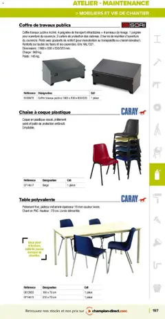  | Page: 197 | Produits: Plateau, Poids, Table, Chaise