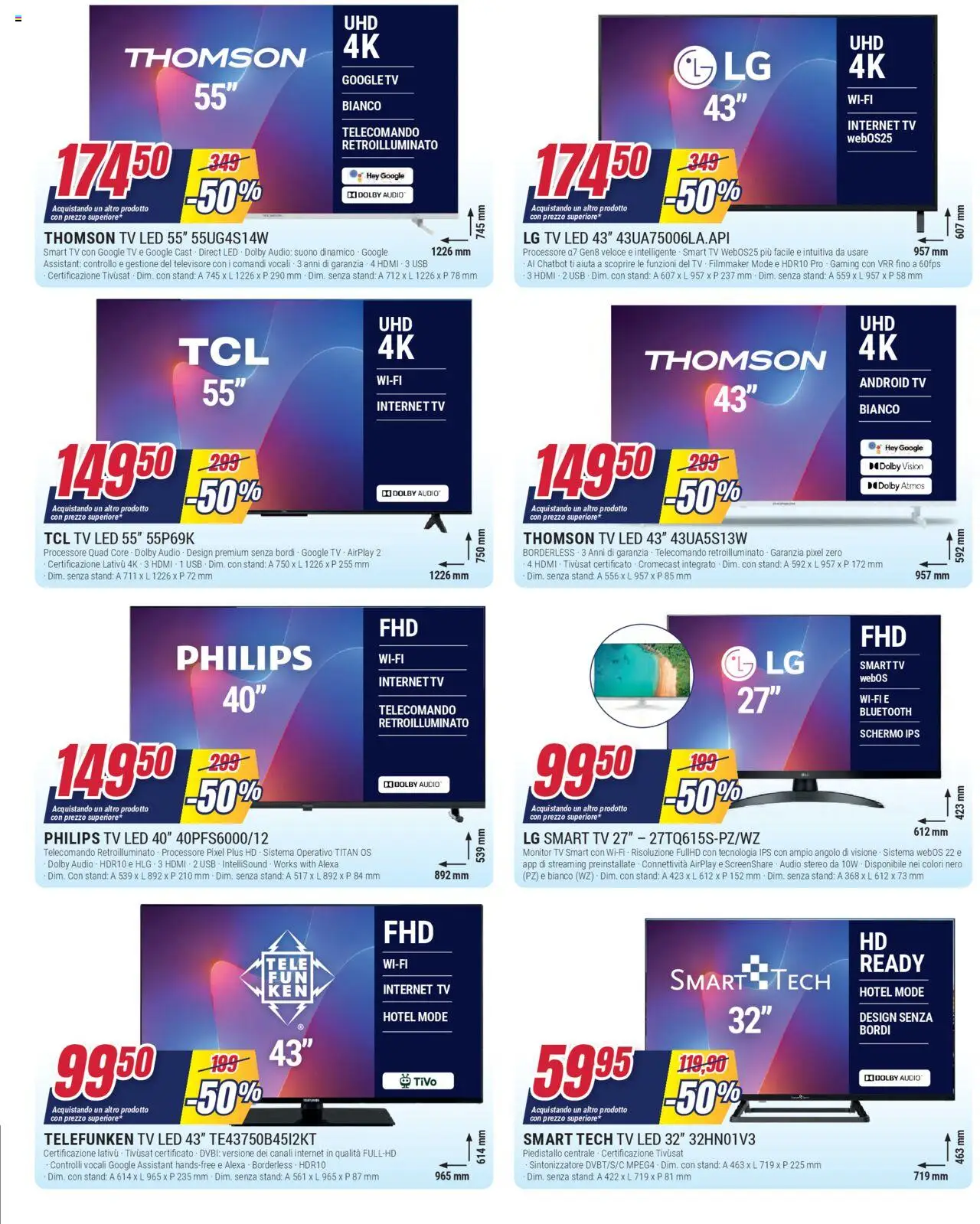 Volantino Trony del 21.08.2025 | Pagina: 8 | Prodotti: Schermo, Monitor, Audio, USB