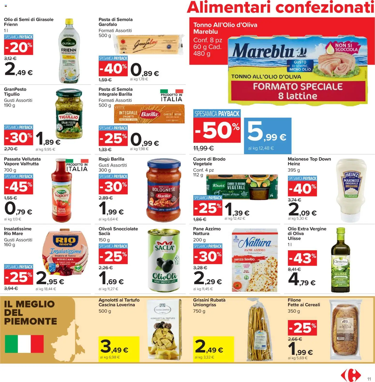 Volantino Carrefour del 21.04.2026 | Pagina: 11 | Prodotti: Tartufo, Insalata, Pesto, Tonno