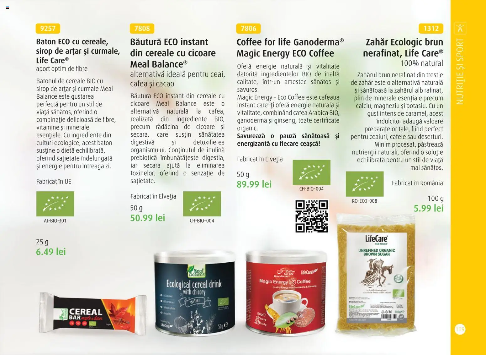 Noul catalog Life Care – valabil de la 01.04.2026 | Pagină: 121 | Produse: Cafea, Cereale, Sirop, Zahăr