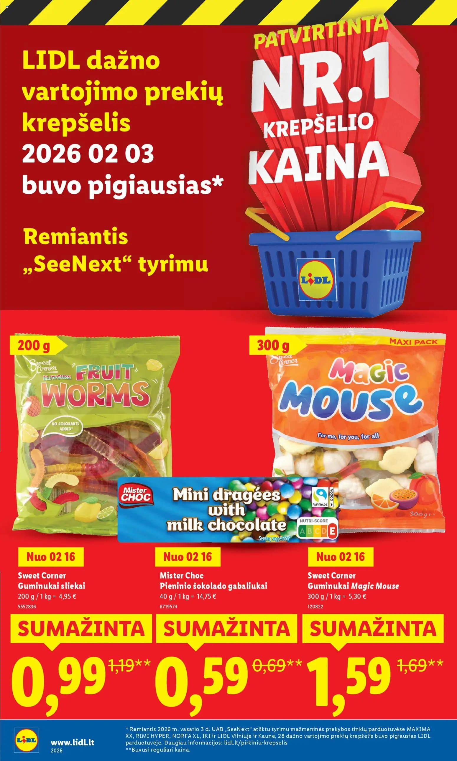 LIDL akcijos nuo 02.03.2026 | Puslapis: 14 | Prekių: Krepšelis, Guminukai