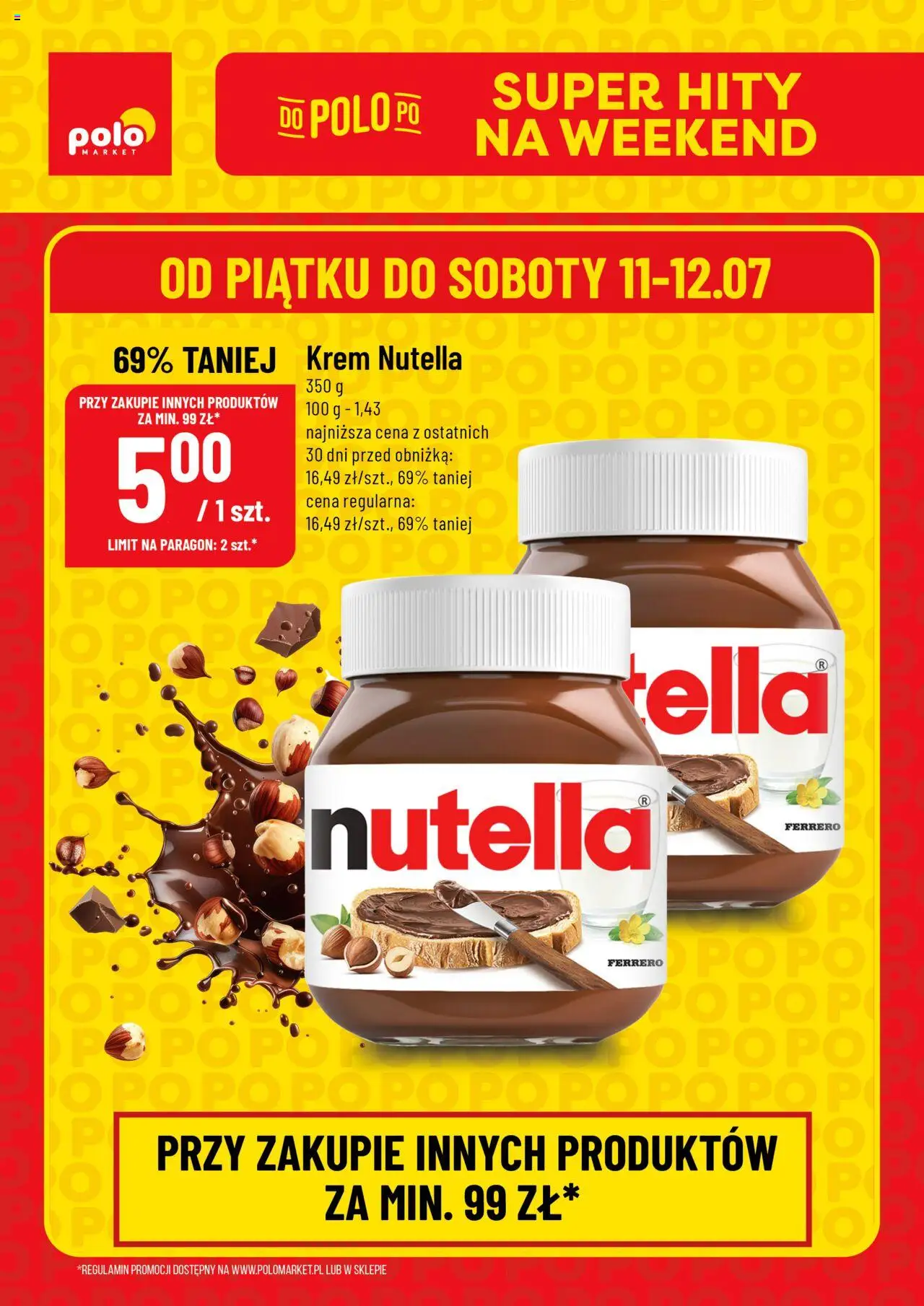POLOmarket Gazetka - Super Hity od 10.07.2025 | Strona: 1 | Produkty: Nutella, Krem