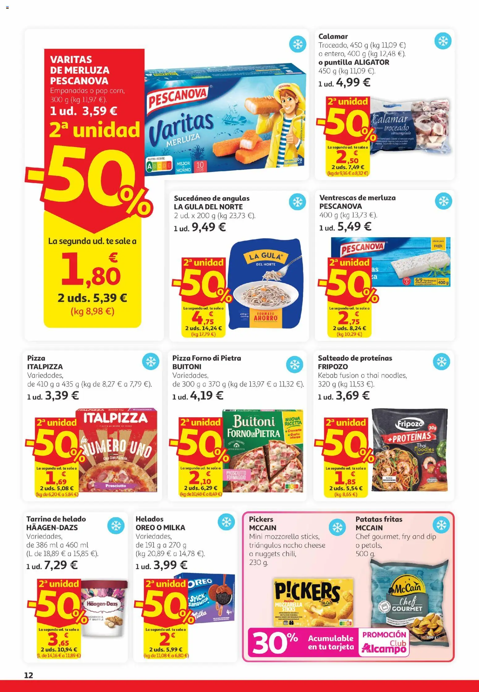 Alcampo -  Canarias │ válido desde el 26.02.2026 | Página: 12 | Productos: Té, Helado, Horno, Nuggets
