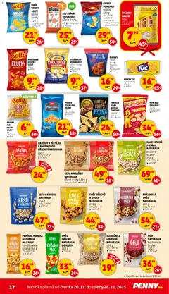 Náhled letáku Penny Market leták - Čtvrtečník od 20.11.2025 | Strana: 17 | Produkty: Kešu, Ořechy, Chipsy, Křupky