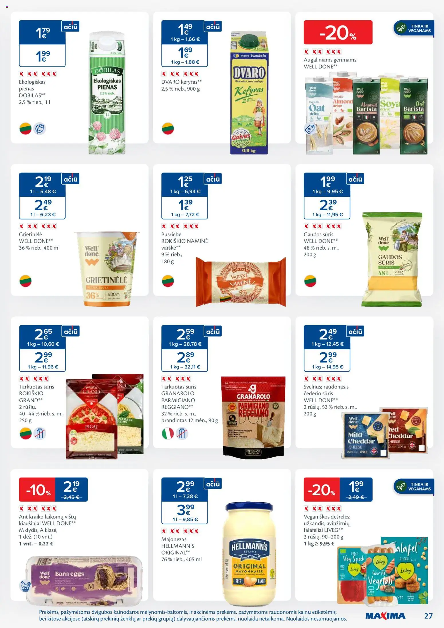 MAXIMA akcijos nuo 25.11.2025 | Puslapis: 27 | Prekių: Grietinėlė, Pienas, Varškė, Majonezas