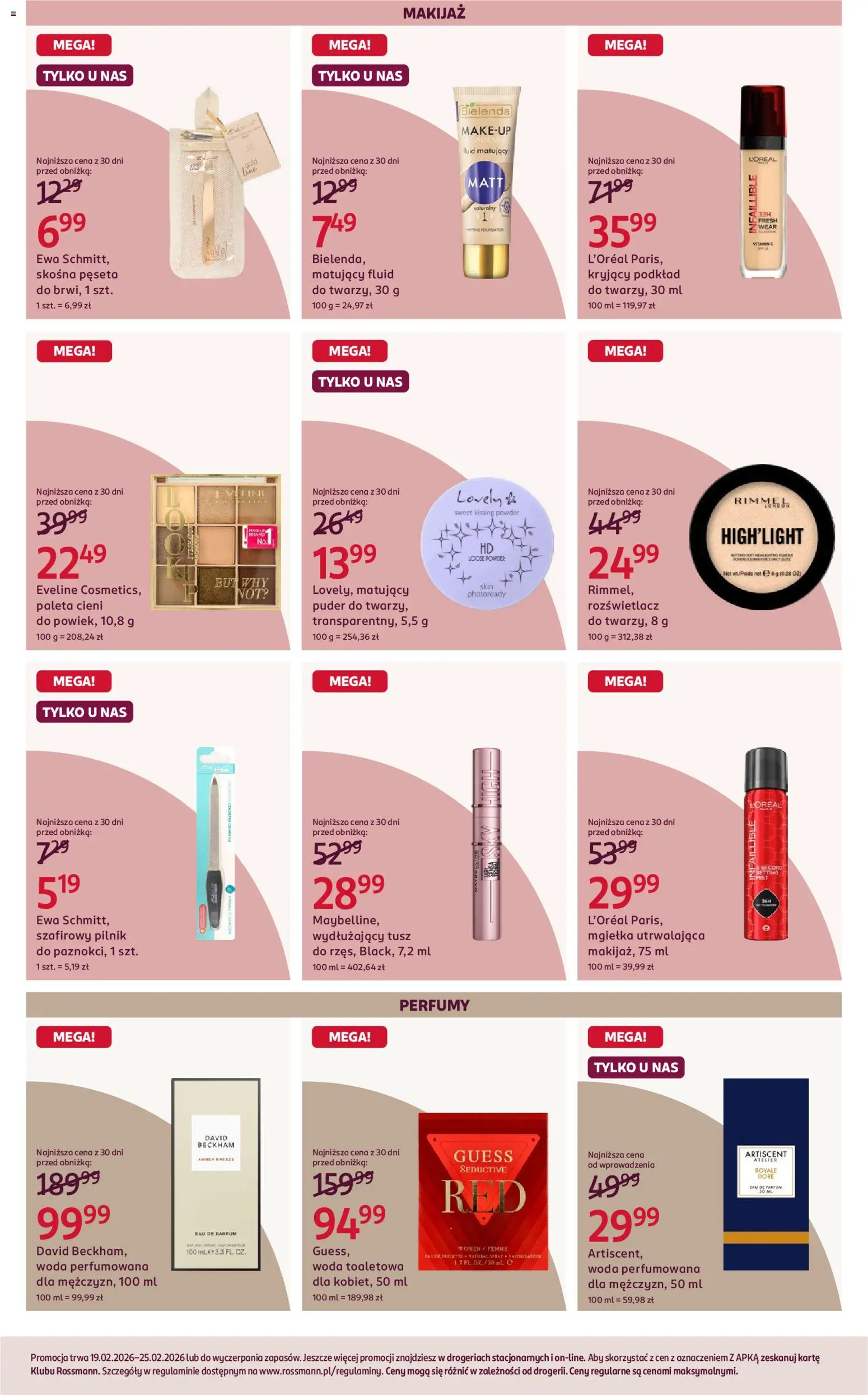 Rossmann Gazetka od 19.02.2026 | Strona: 5 | Produkty: Perfumy, Woda toaletowa, Makijaż, Woda