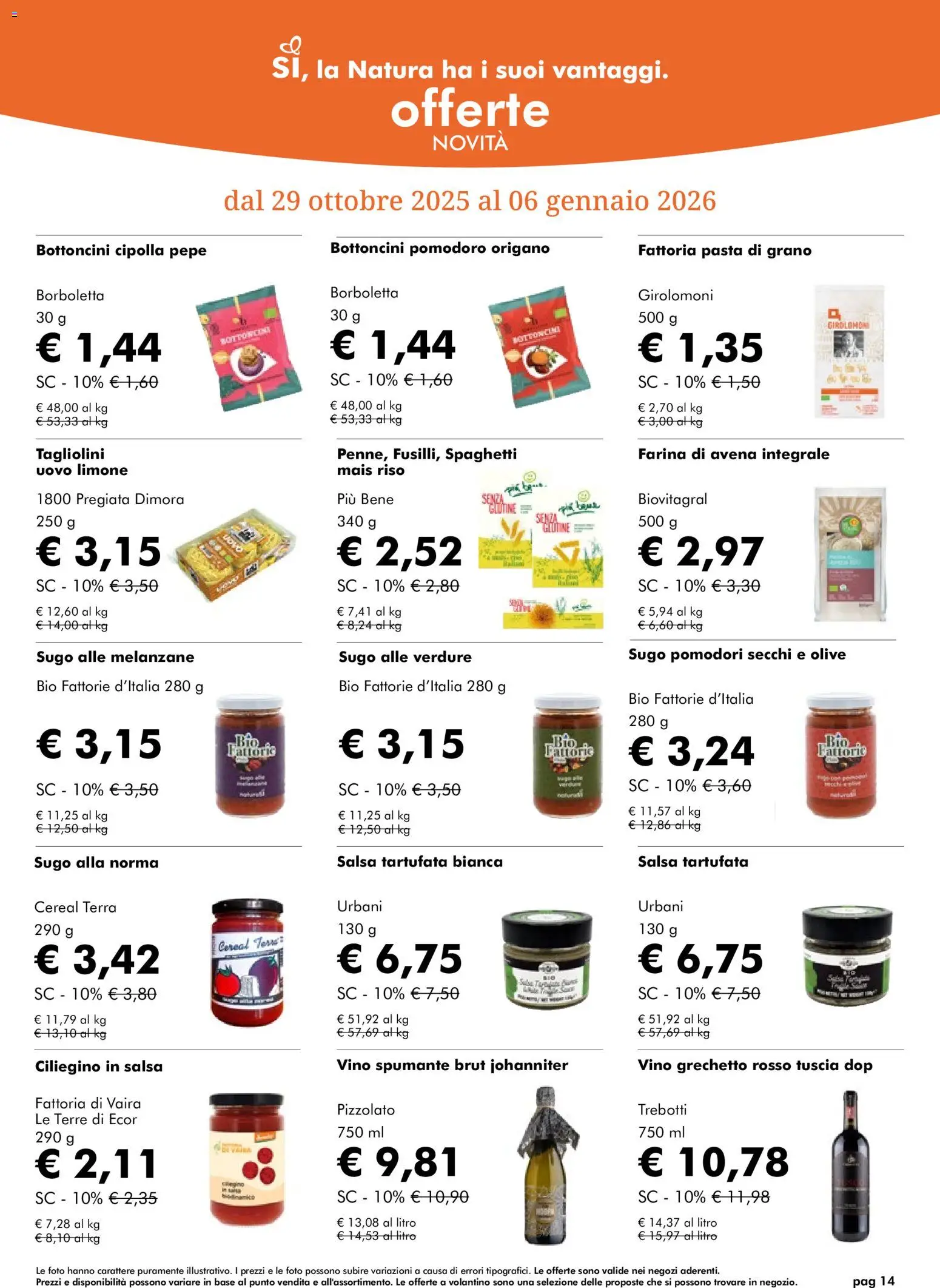 Volantino Natura Sì del 03.12.2025 | Pagina: 14