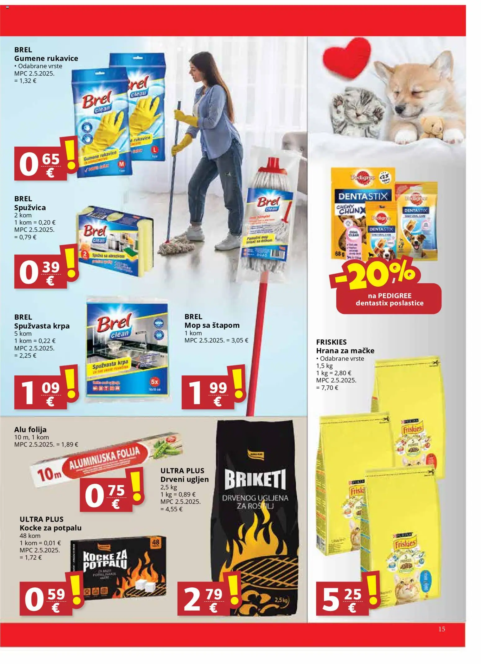 Djelo katalog | vrijedi od 02.01.2026 | Stranica: 15 | Proizvodi: Mop, Hrana za mačke, Rukavice, Briketi