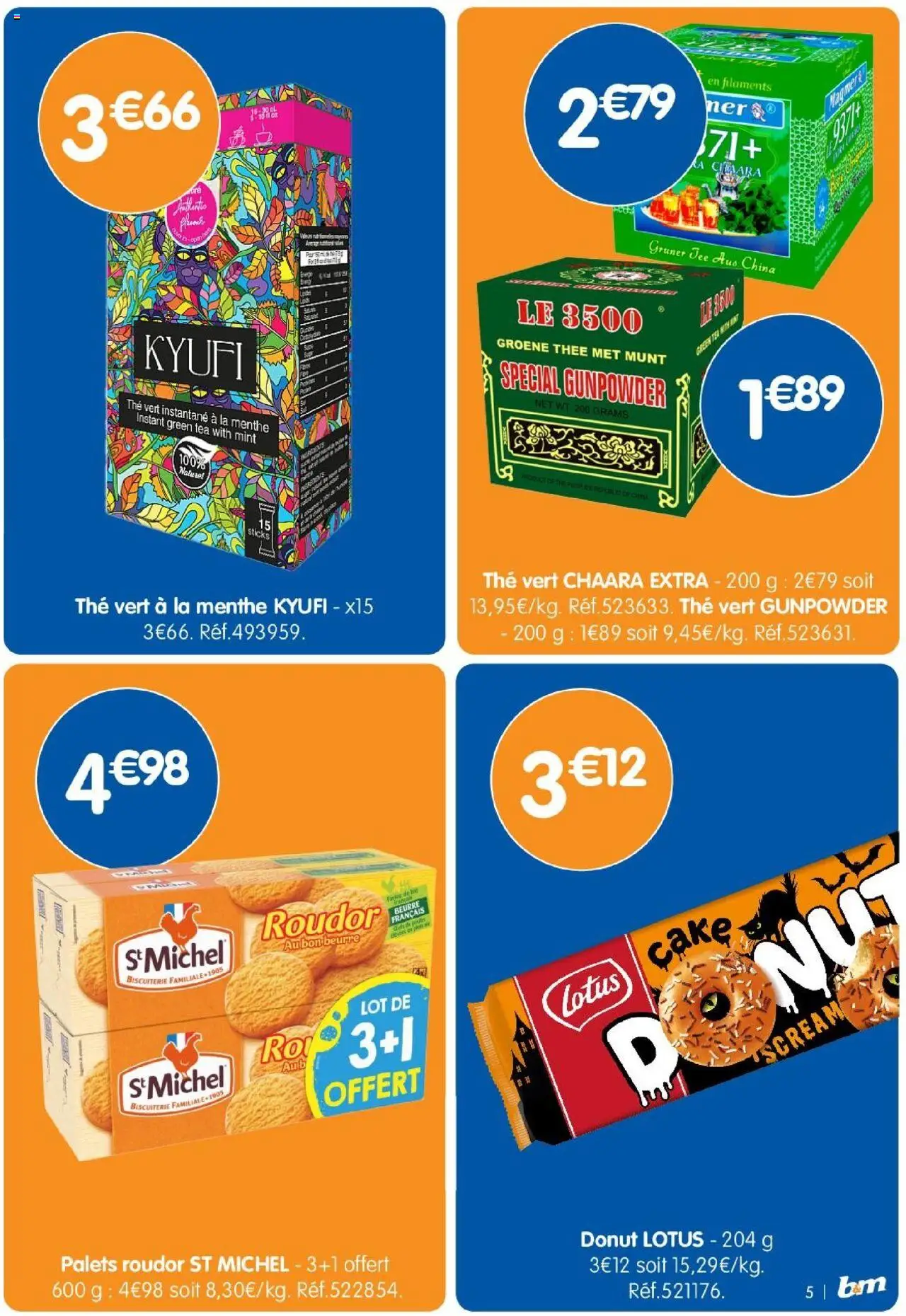 {H1} | Page: 5 | Produits: Donut, Menthe, Farine, Beurre