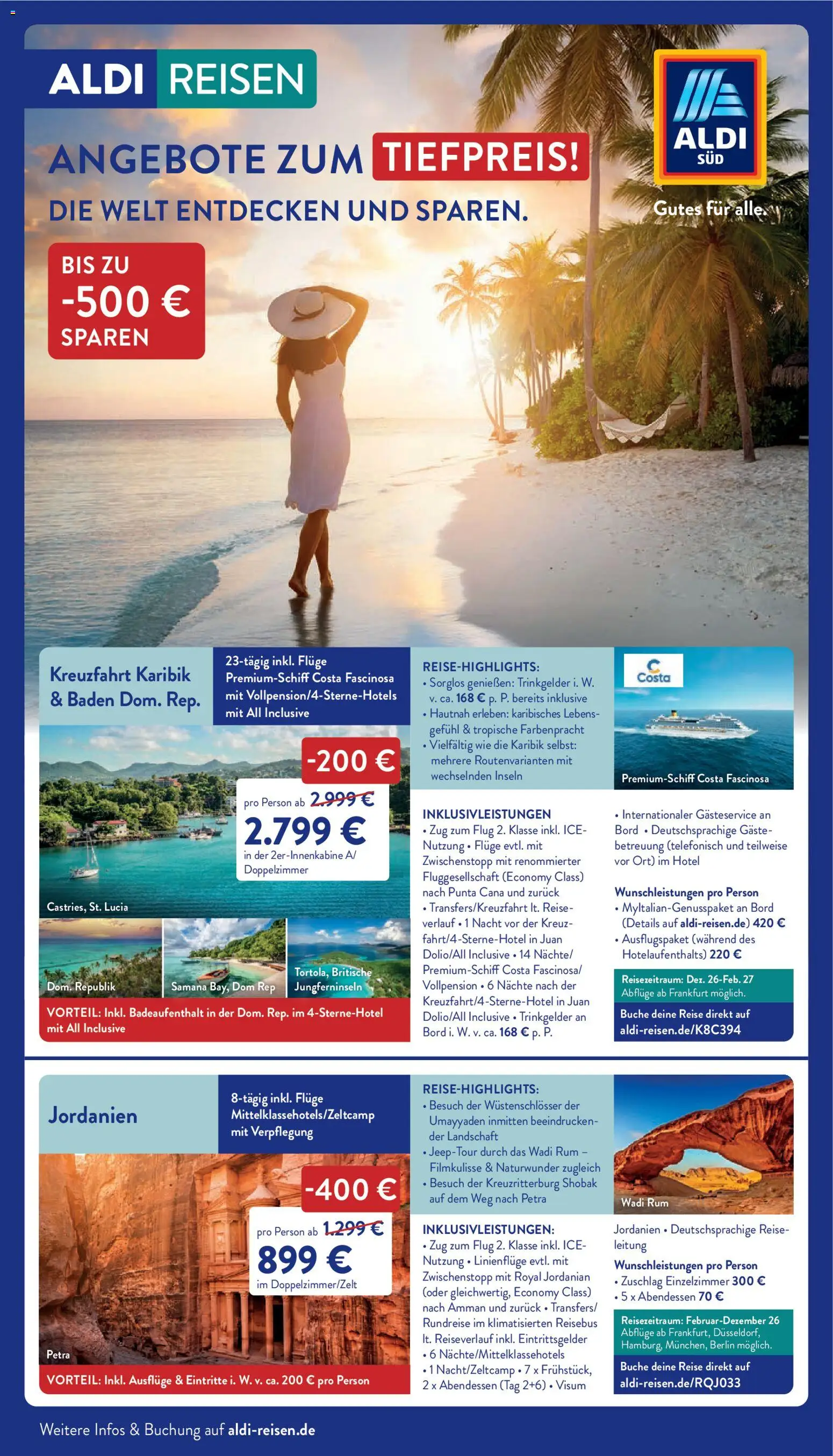 Aldi Reisen Highlight-Flyer – gültig ab 16.01.2026 | Seite: 1 | Produkte: Rum