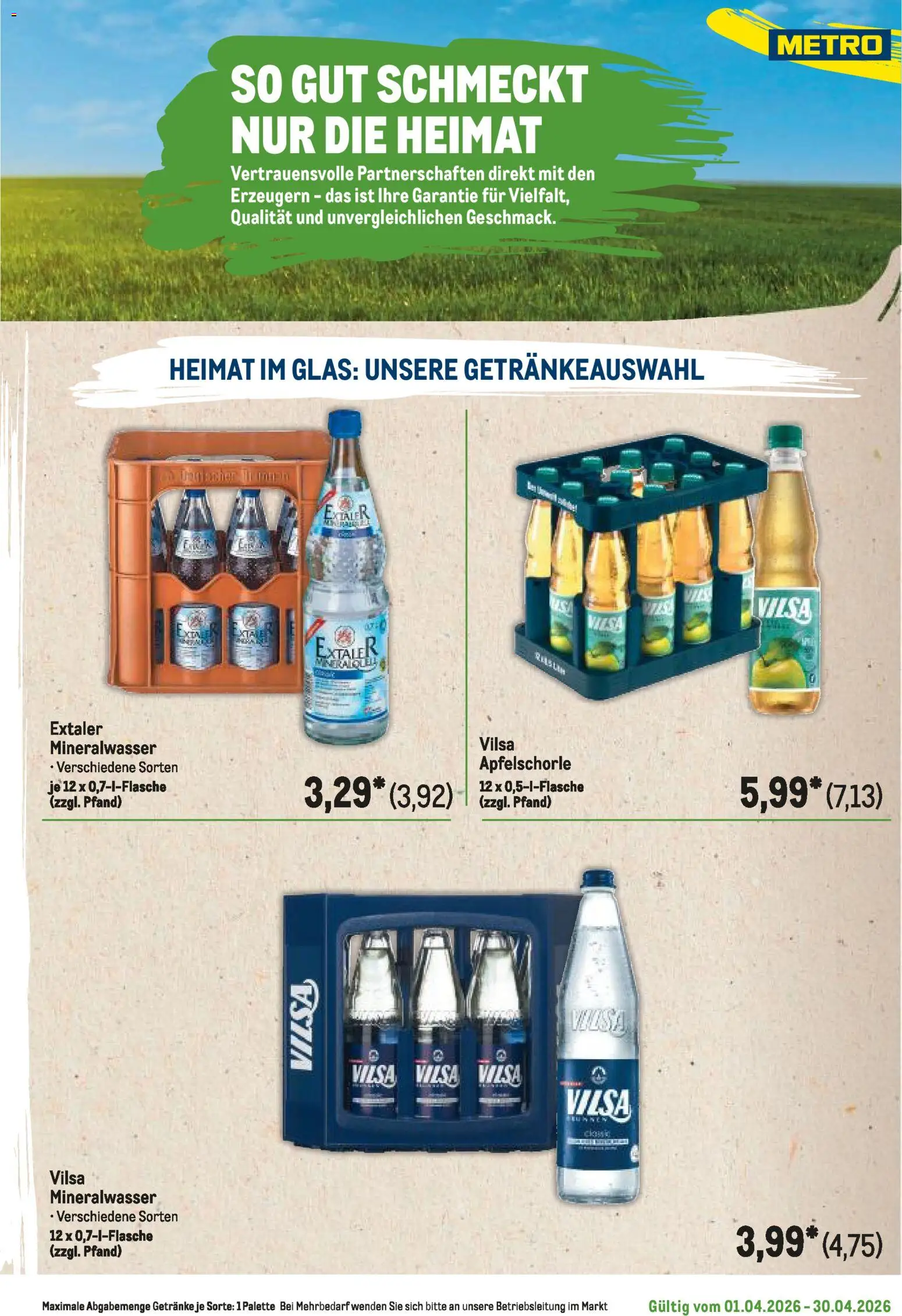 Metro Regionaler Flyer – gültig ab 01.04.2026 | Seite: 17 | Produkte: Mineralwasser