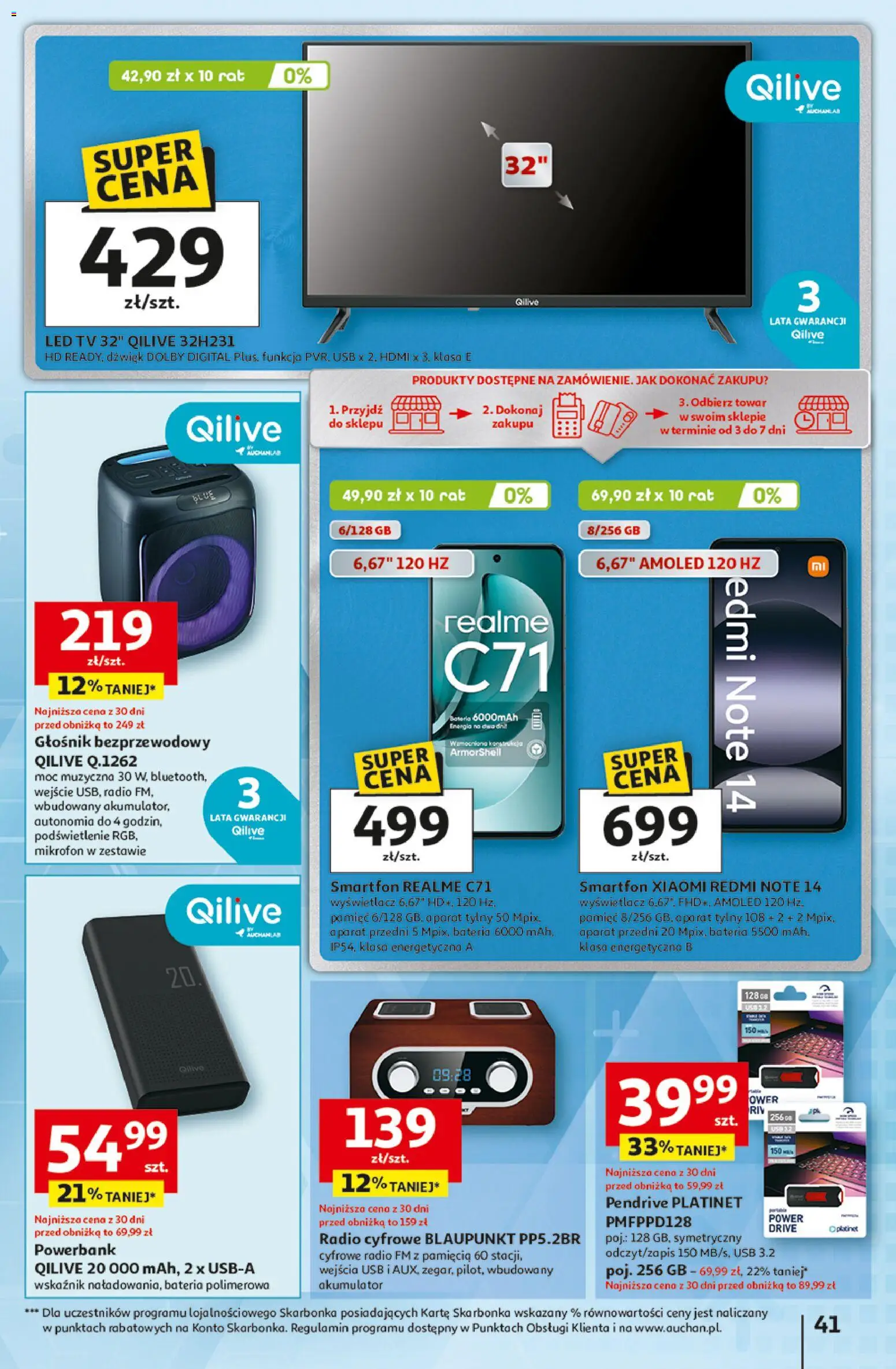 Auchan Black Friday od 06.11.2025 | Strona: 41 | Produkty: Smartfon, Głośnik, Baterie, Pendrive