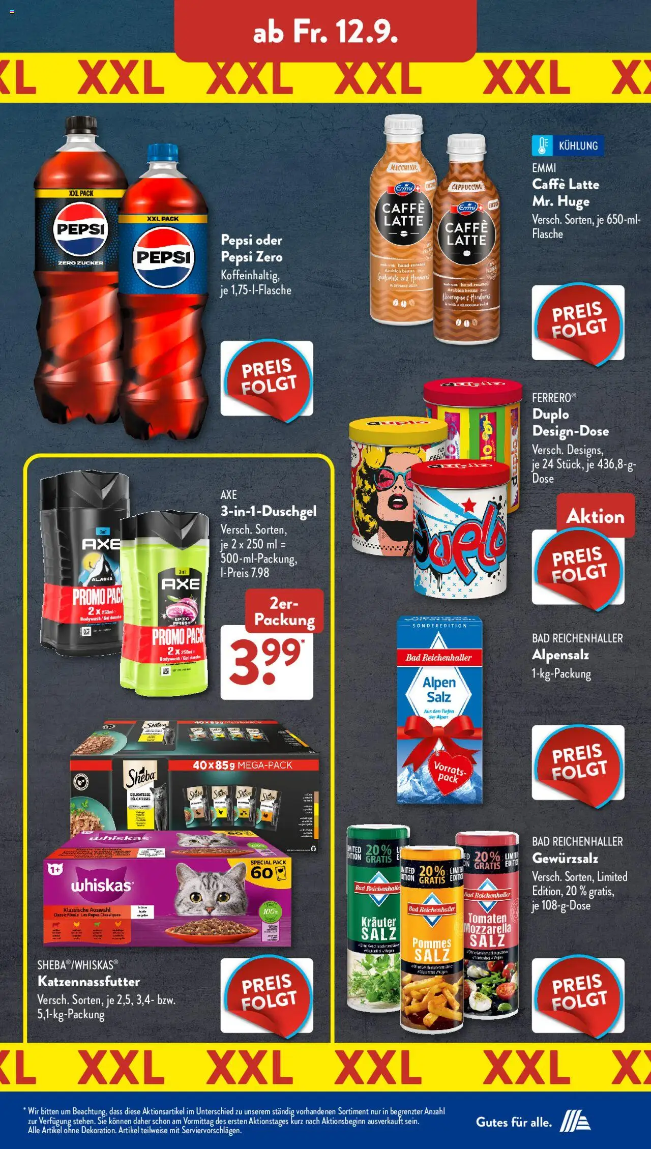 Aldi Süd Prospekt 	 - gültig ab dem 08.09.2025 | Seite: 16 | Produkte: Sheba, Gewürzsalz, Pommes, Tomaten
