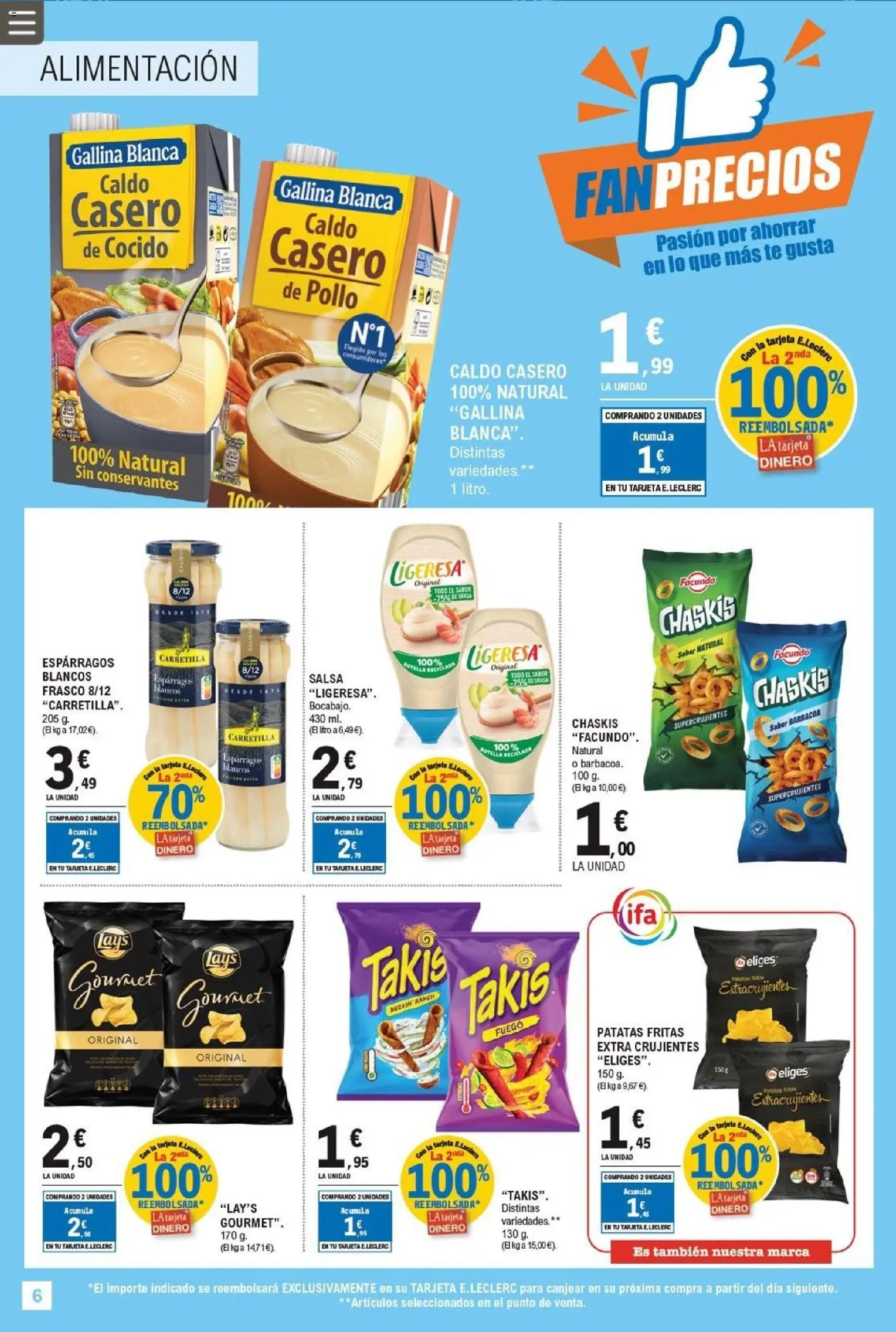 E.Leclerc - Fan precios │ válido desde el 11.02.2026 | Página: 6 | Productos: Νερό καρύδας, Té, Barbacoa