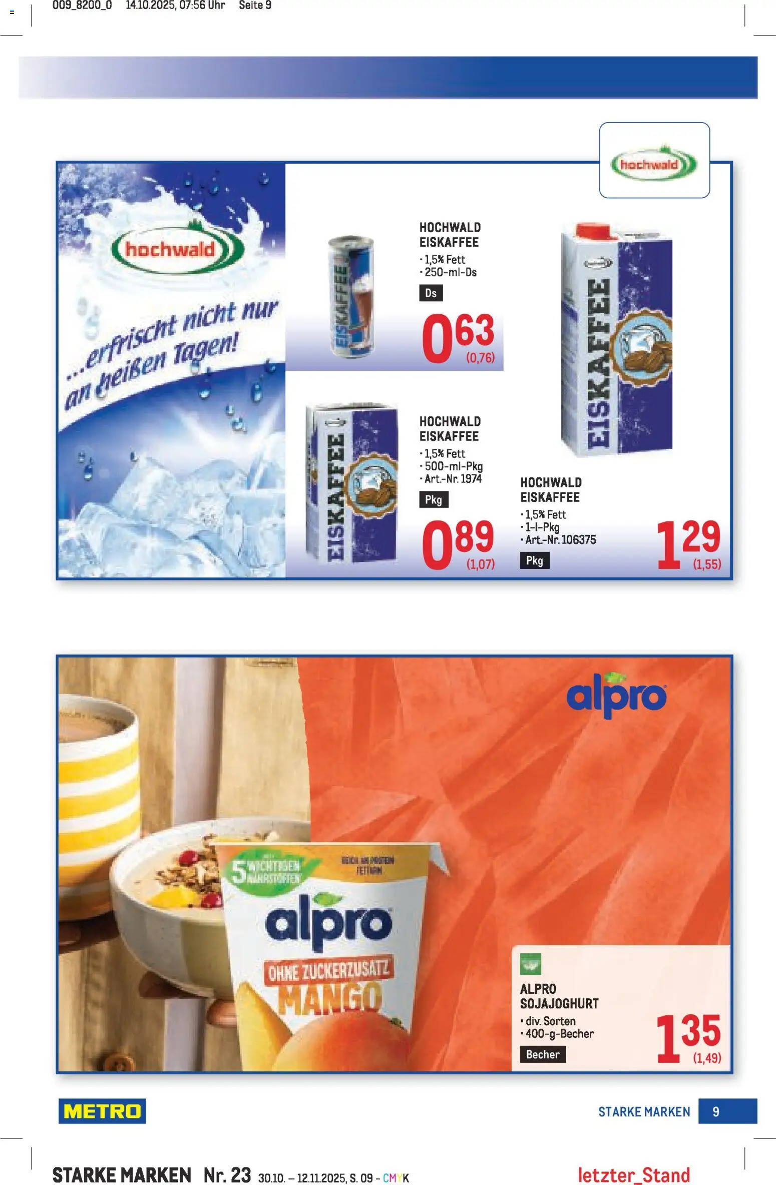 Metro Starke Marken gültig ab 30.10.2025 | Seite: 9 | Produkte: Mango, Uhr