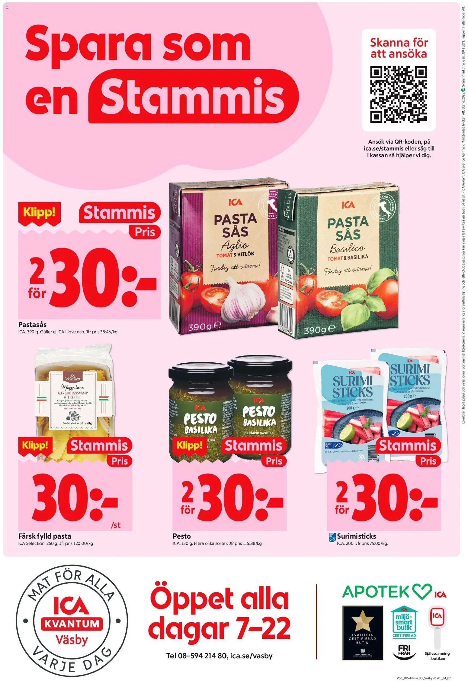 ICA Kvantum reklamblad aktuell från 08.12.2025 | Sida: 10 | Produkter: Paj, Vitlök, Pasta, Basilika